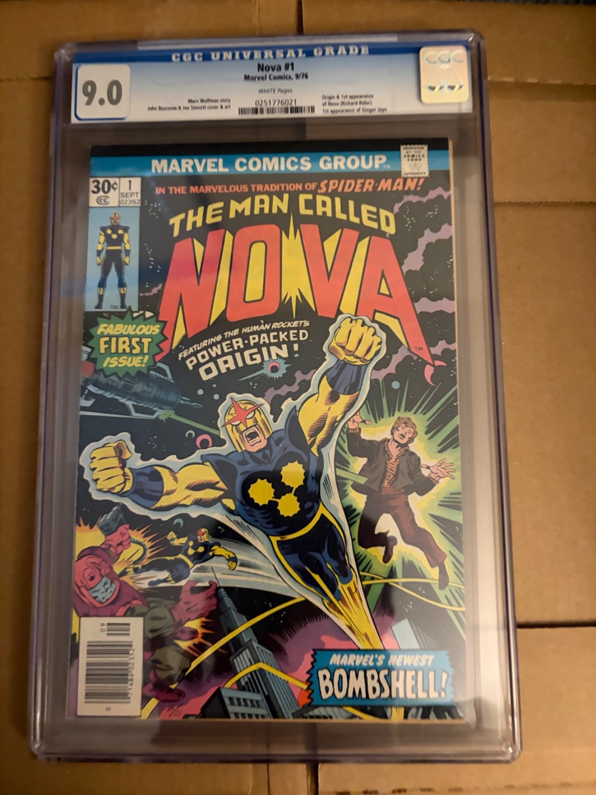 Nova #1 (Sep 1976, Marvel) CGC 9.0