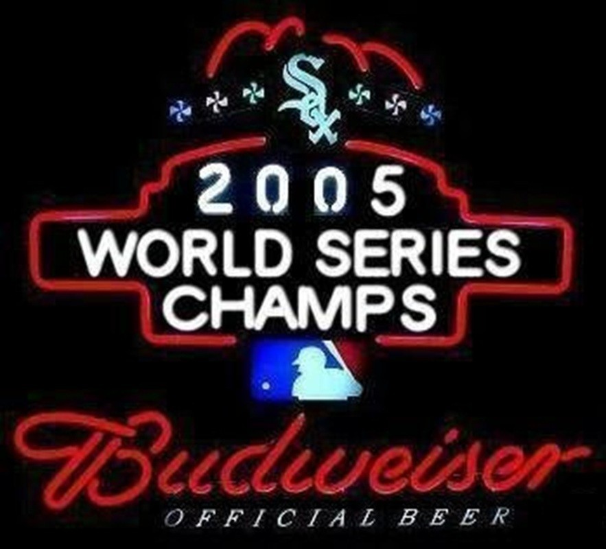 Chicago White Sox 2005 Champions Beer 24"x20" Neon Sign Light Bar Real Glass Chicago White Sox 2005 Champions Beer 24"x20" Neon Sign Light Bar Real Glass