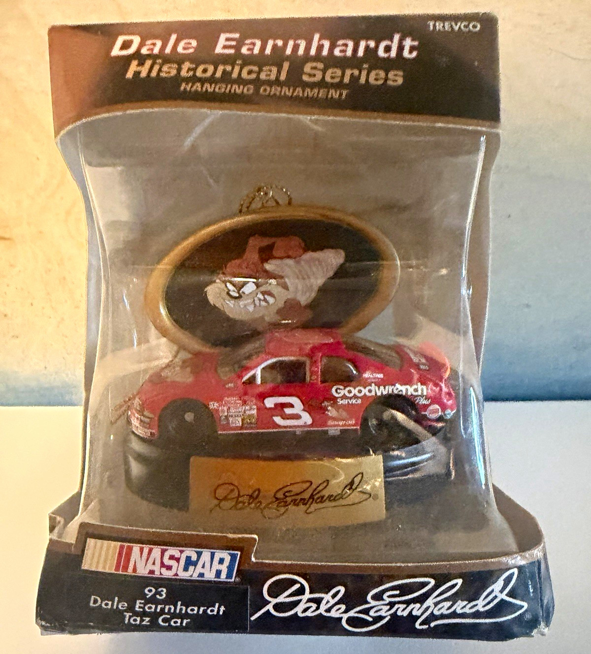Trevco Dale Earnhardt Historical Series NASCAR #3 Car Hanging Ornament Red/Black Trevco Dale Earnhardt Historical Series NASCAR #3 Car Hanging Ornament Red/Black