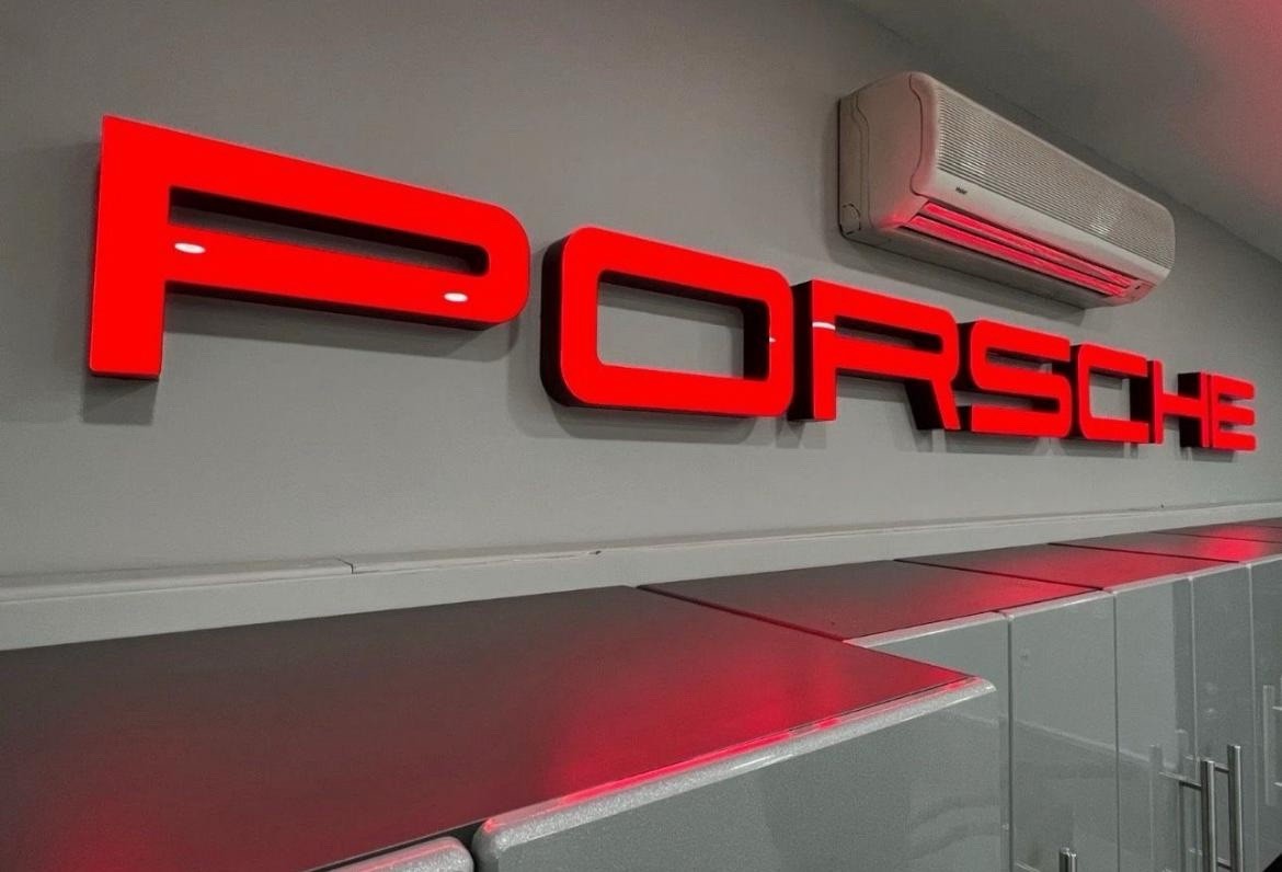 Porsche 310cm letter lettering sign board sign sign cartello letterro Porsche 310cm letter lettering sign board sign sign cartello letterro