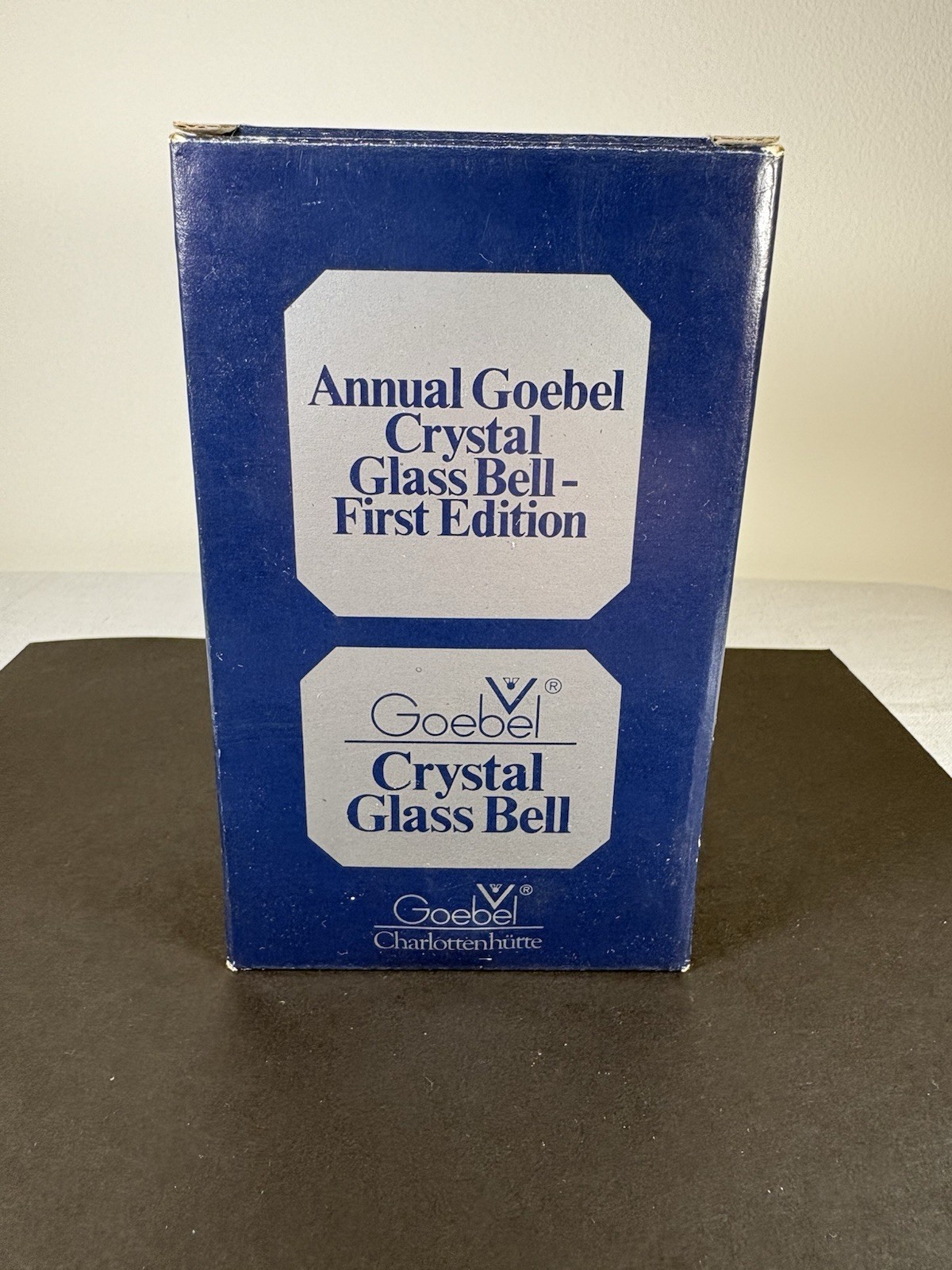 Vintage 1978 First Edition Annual Goebel Crystal Glass Bell NIB