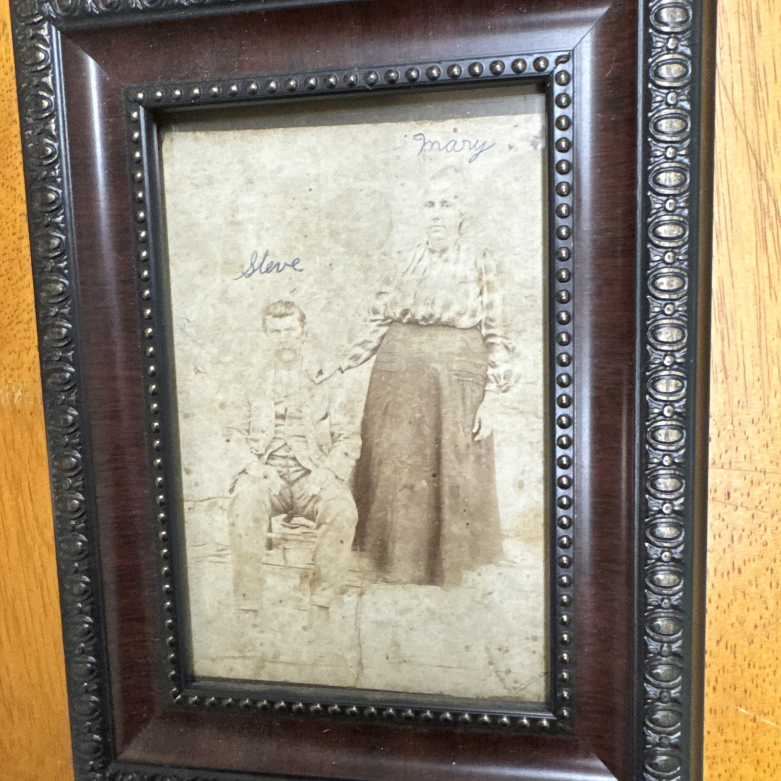 Vintage Antique Framed Portrait Photograph of a couple early 1900’s