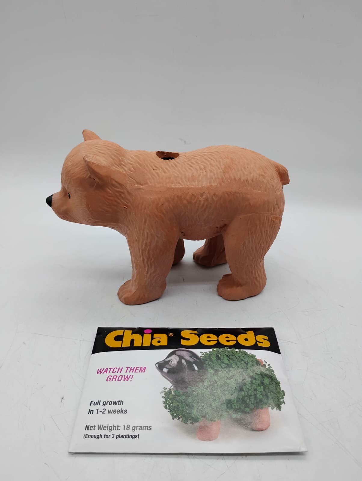 Chia Pet Bear Cub Terracotta Planter with Seed Pack, Grow Your Own Chia Garden Chia Pet Bear Cub Terracotta Planter with Seed Pack, Grow Your Own Chia Garden