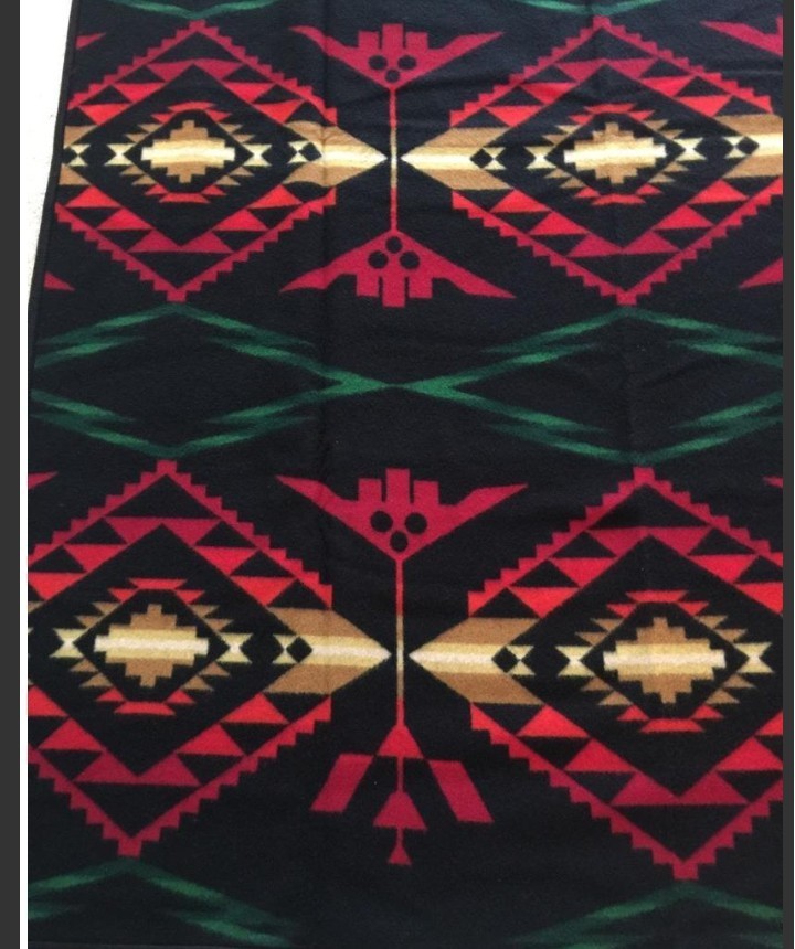 NWOT Pendleton Pine Ridge Lg Wool Blanket Reversible Aztec/ Southwestern 