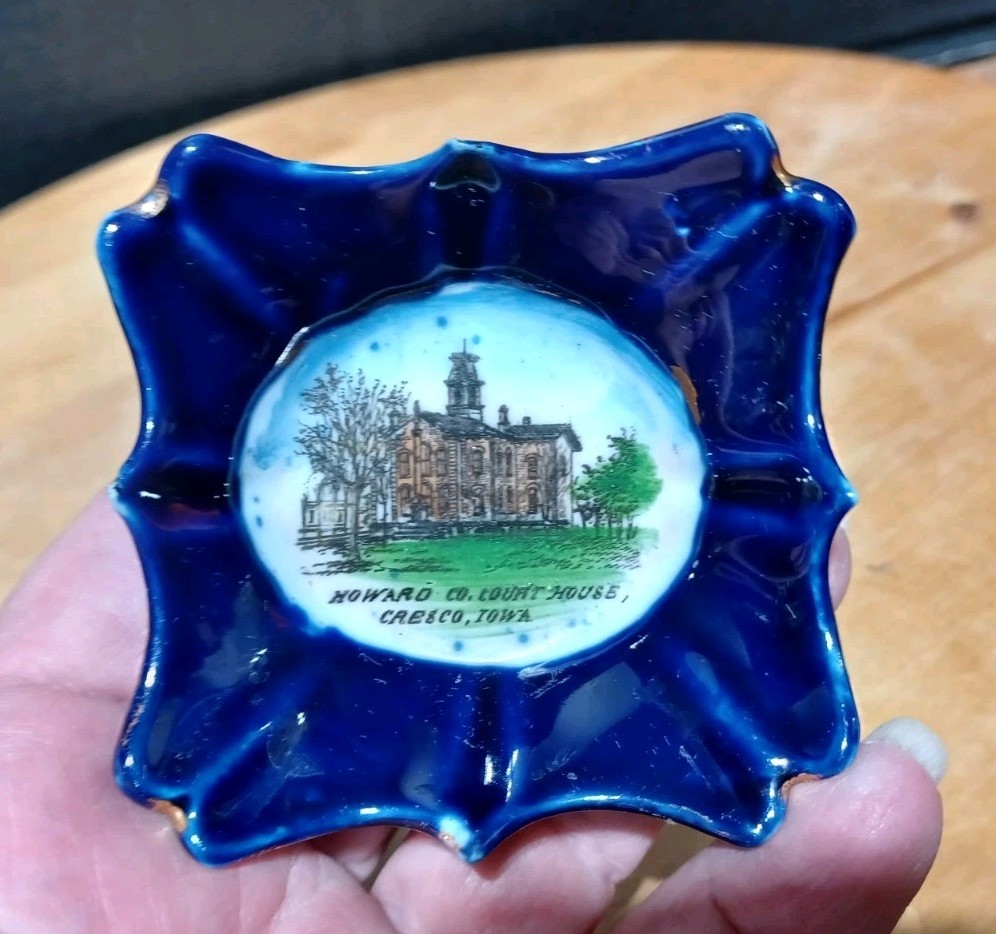 Vintage Early 1900's Howard County Court House Cresco, Iowa Souvenir Dish Vintage Early 1900's Howard County Court House Cresco, Iowa Souvenir Dish