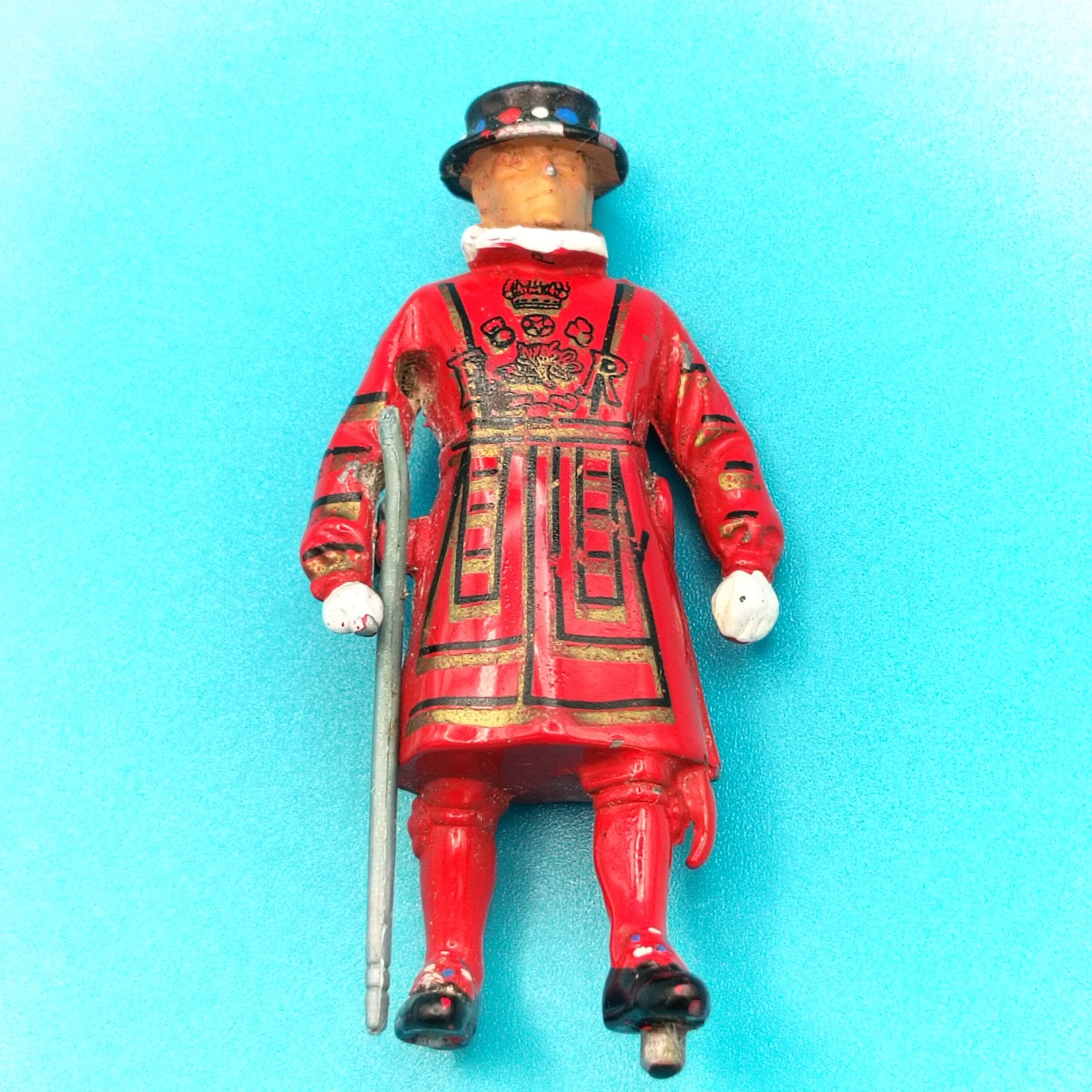 British Royal BEEFEATER MetalToy Soldier Guardsman Figurine Vintage