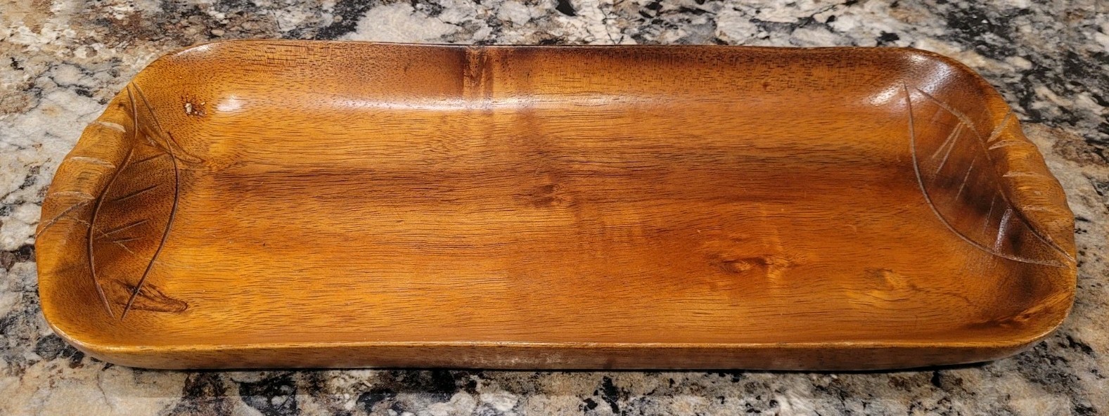 Vintage Blair Hawaii Koa Wood Gorgeous Serving Tray 14" X 5.5", Blemish