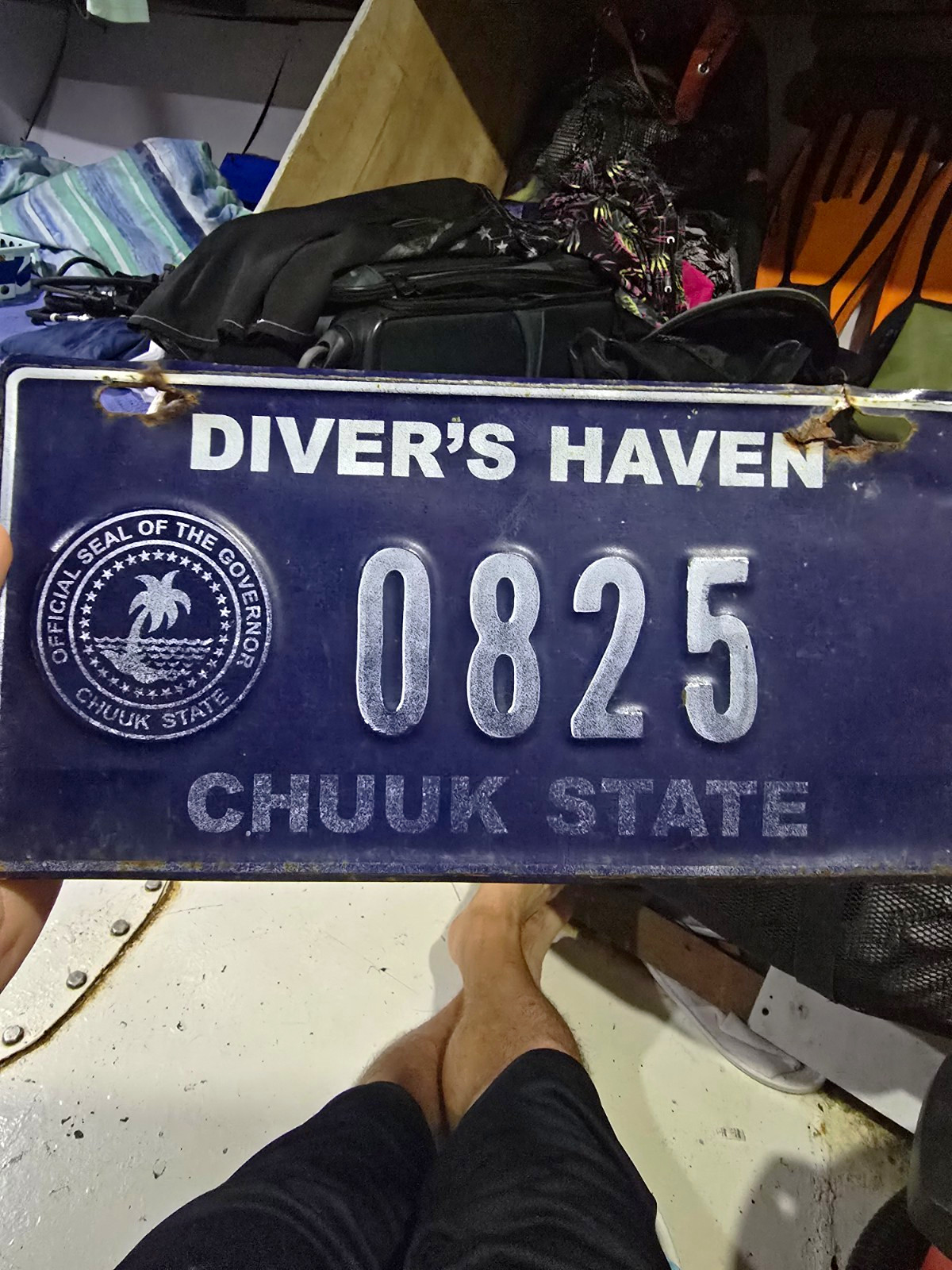 Very rare license plate from Chuuk Lagoon Micronesia Very rare license plate from Chuuk Lagoon Micronesia