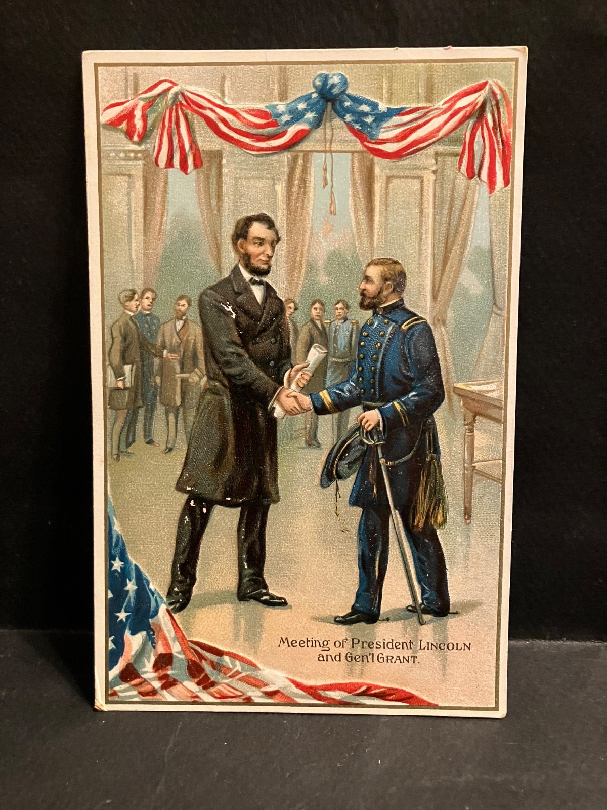Tucks vintage 1909 postcard President Lincoln Centennial General Grant Embossed Tucks vintage 1909 postcard President Lincoln Centennial General Grant Embossed