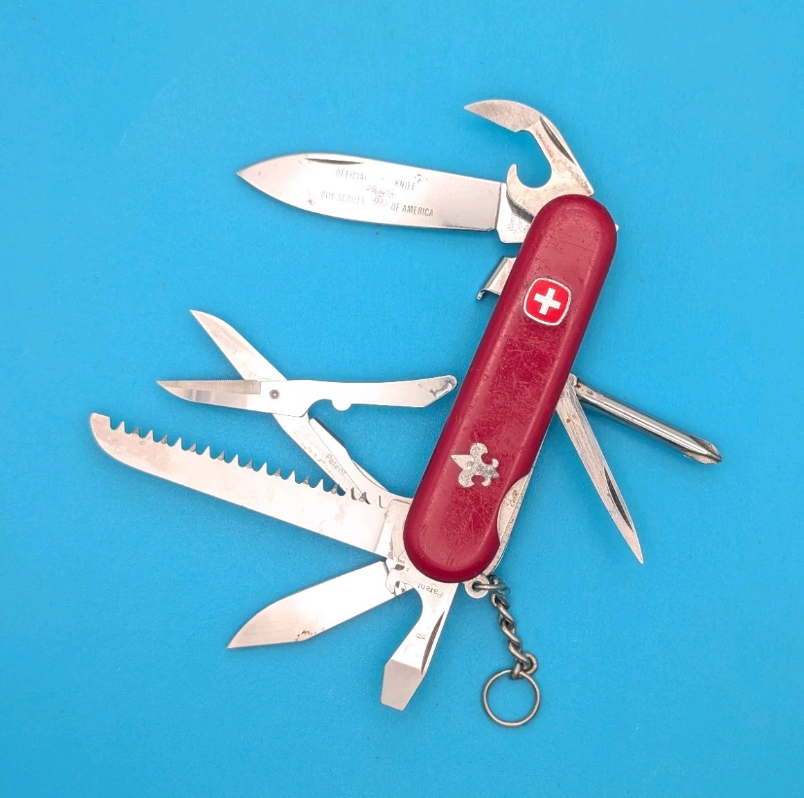 RARE Vintage Wenger SAFARI - BOY SCOUT EDITION Swiss Army Knife 85mm RARE Vintage Wenger SAFARI - BOY SCOUT EDITION Swiss Army Knife 85mm
