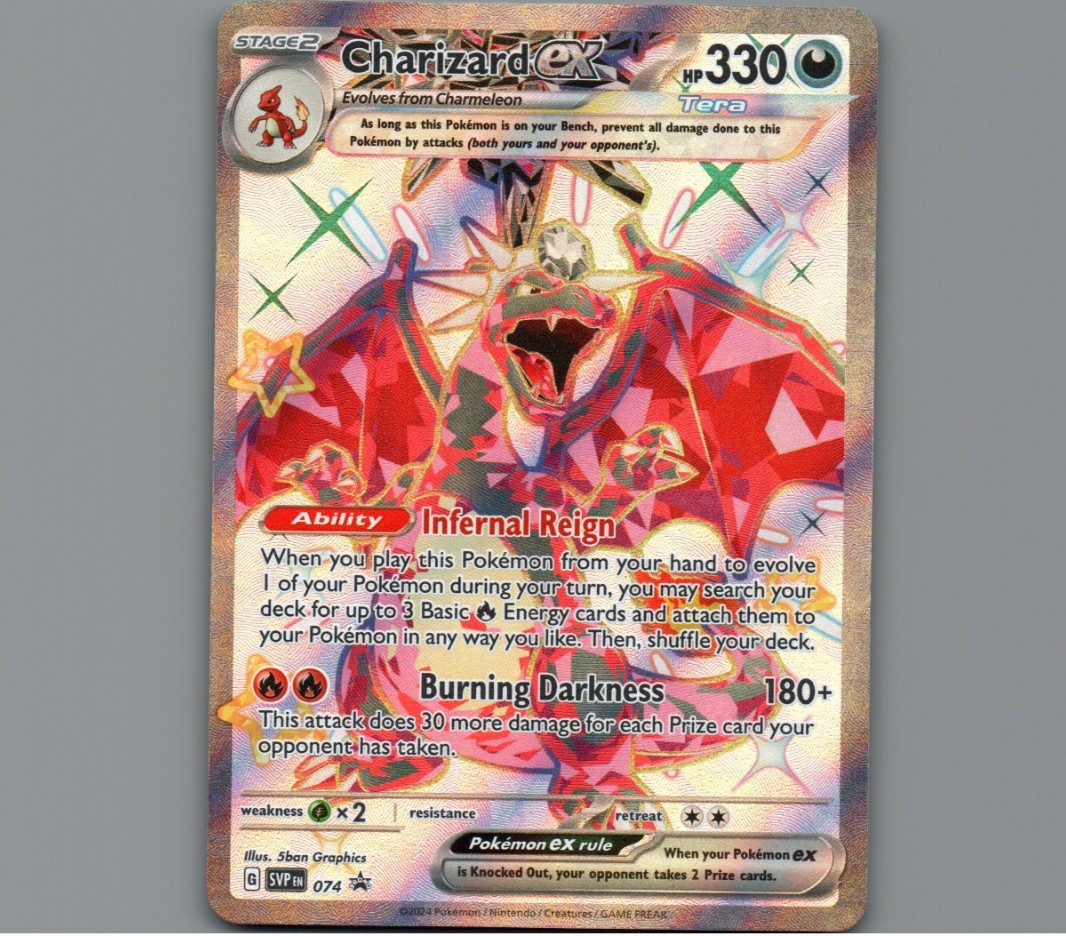 Pokemon TCG: Charizard ex 074 Scarlet & Violet Promo Full Art Pokemon TCG: Charizard ex 074 Scarlet & Violet Promo Full Art