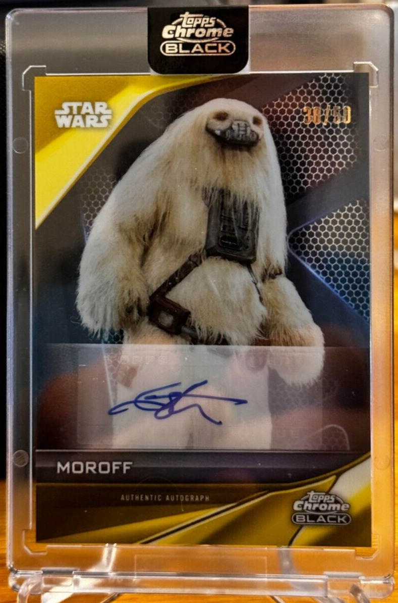2023 Topps Chrome Black Star Wars MOROFF IAN WHYTE Autograph AUTO GOLD #\'d 30/50