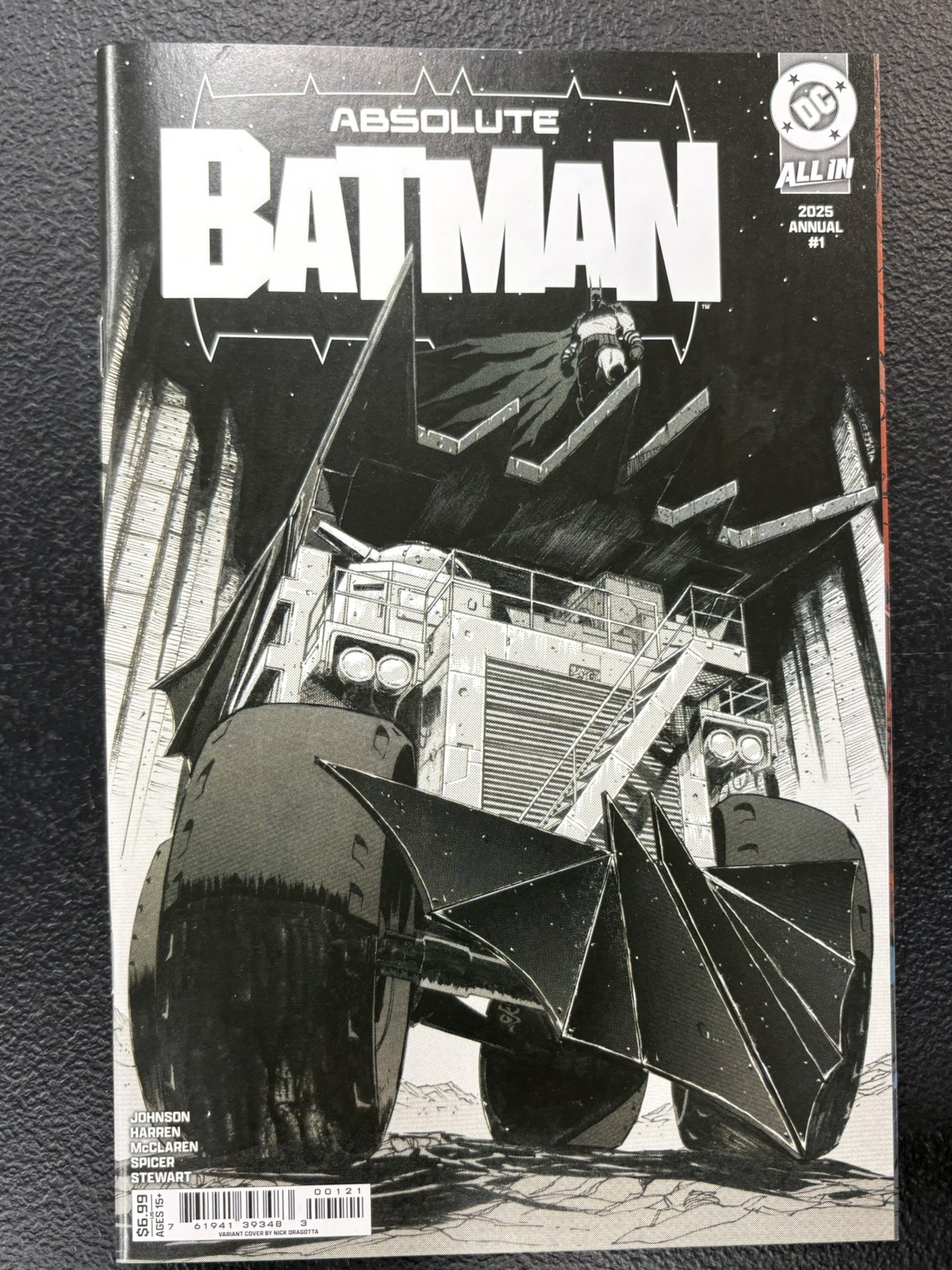 ABSOLUTE BATMAN 2025 ANNUAL #1 CVR B NICK DRAGOTTA AND COVER A JOHNSON (photos) ABSOLUTE BATMAN 2025 ANNUAL #1 CVR B NICK DRAGOTTA AND COVER A JOHNSON (photos)