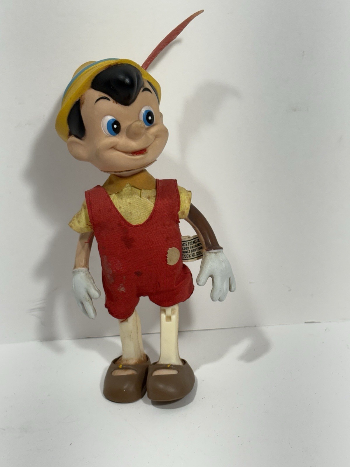 Walt Disney Productions Pinocchio Doll 1970’s Stock No. 0223-3005 Rare Vintage