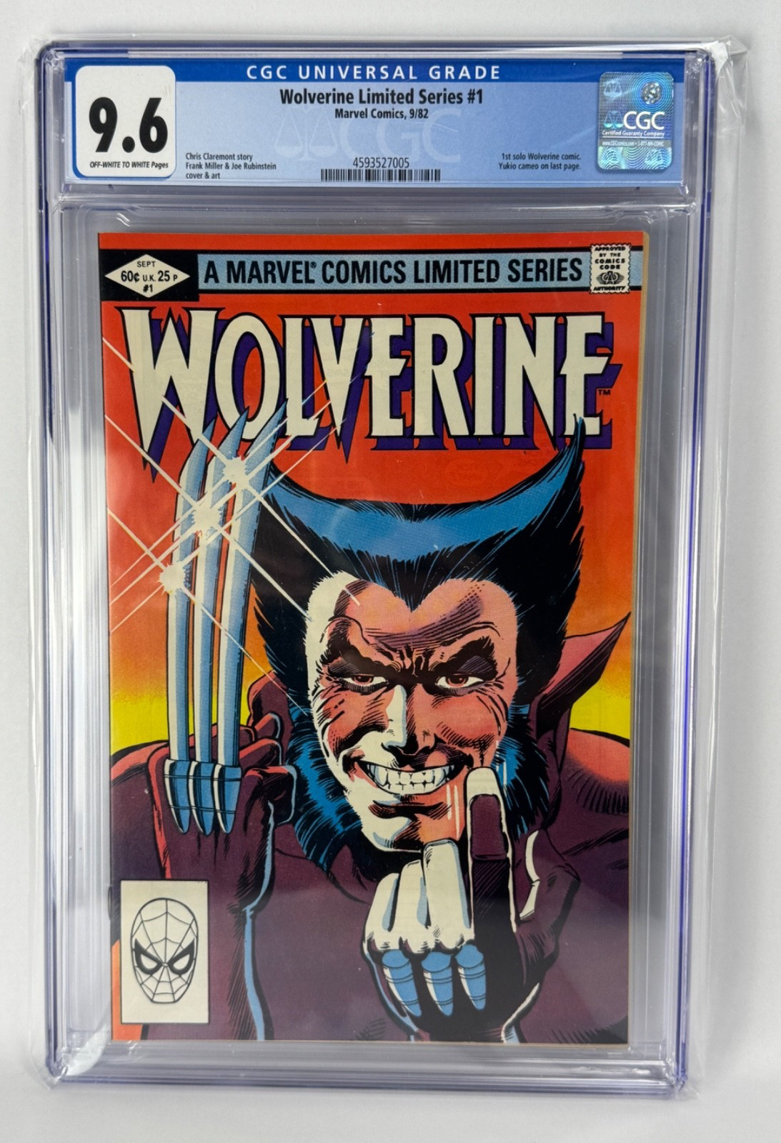 1982 Marvel WOLVERINE Ltd. Series #1 CGC 9.6 OWW Pages / 1st Solo Wolverine Book