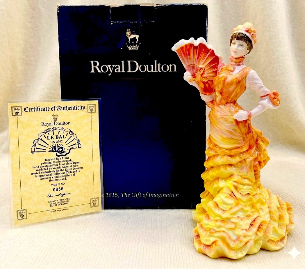 Royal Doulton LE BAL Figurine HN 3702 Limited Edition #856 of 5000 8.5" Tissot