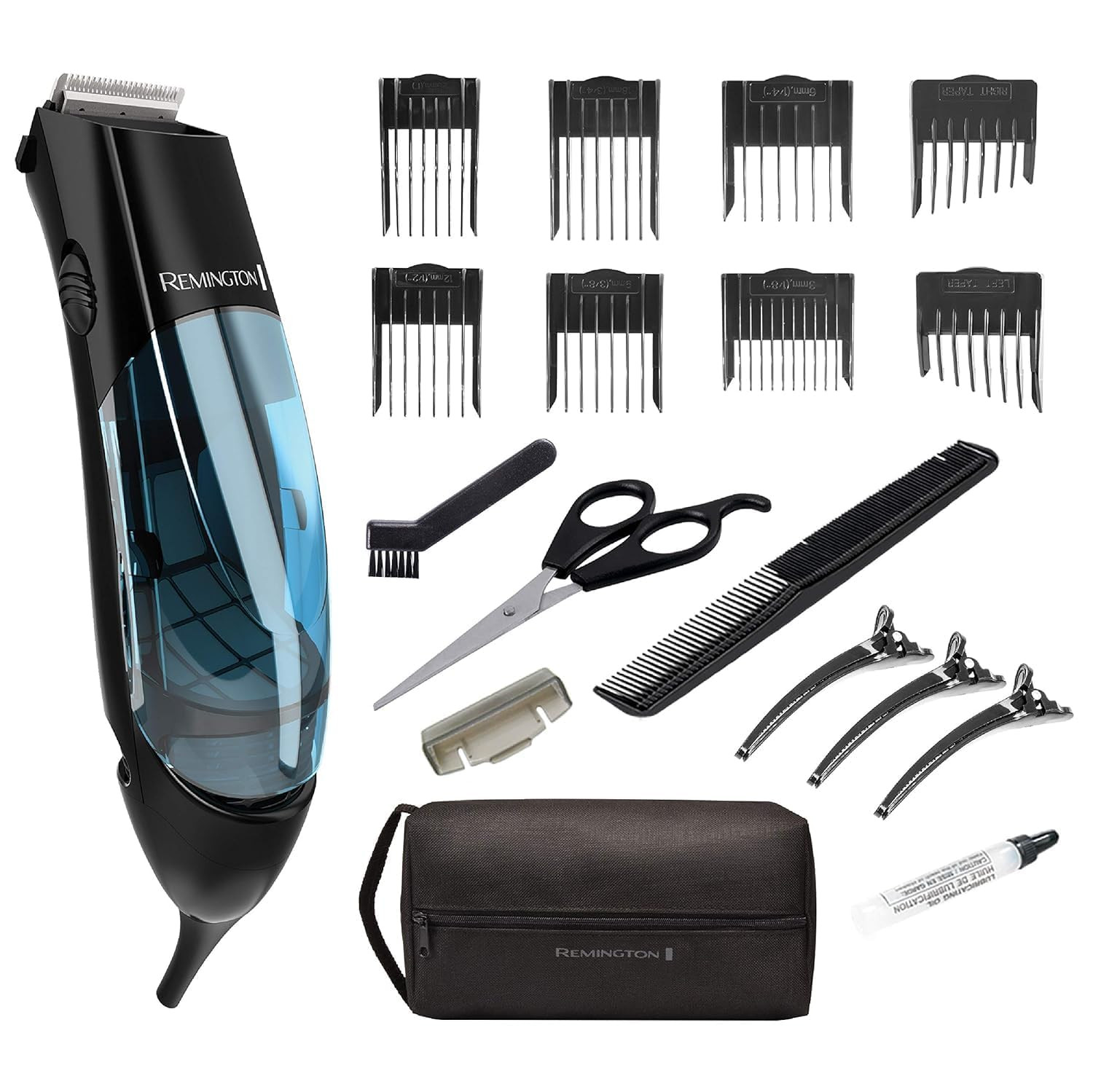 Vacuum Hair Clippers for Men, 18-Piece Haircut Kit Vacuum Hair Clippers for Men, 18-Piece Haircut Kit