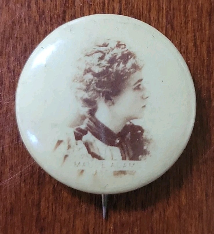 Rare 1890s Maude Adams Photo Button Sweet Caporal Cigarettes Pinback Antique Rare 1890s Maude Adams Photo Button Sweet Caporal Cigarettes Pinback Antique