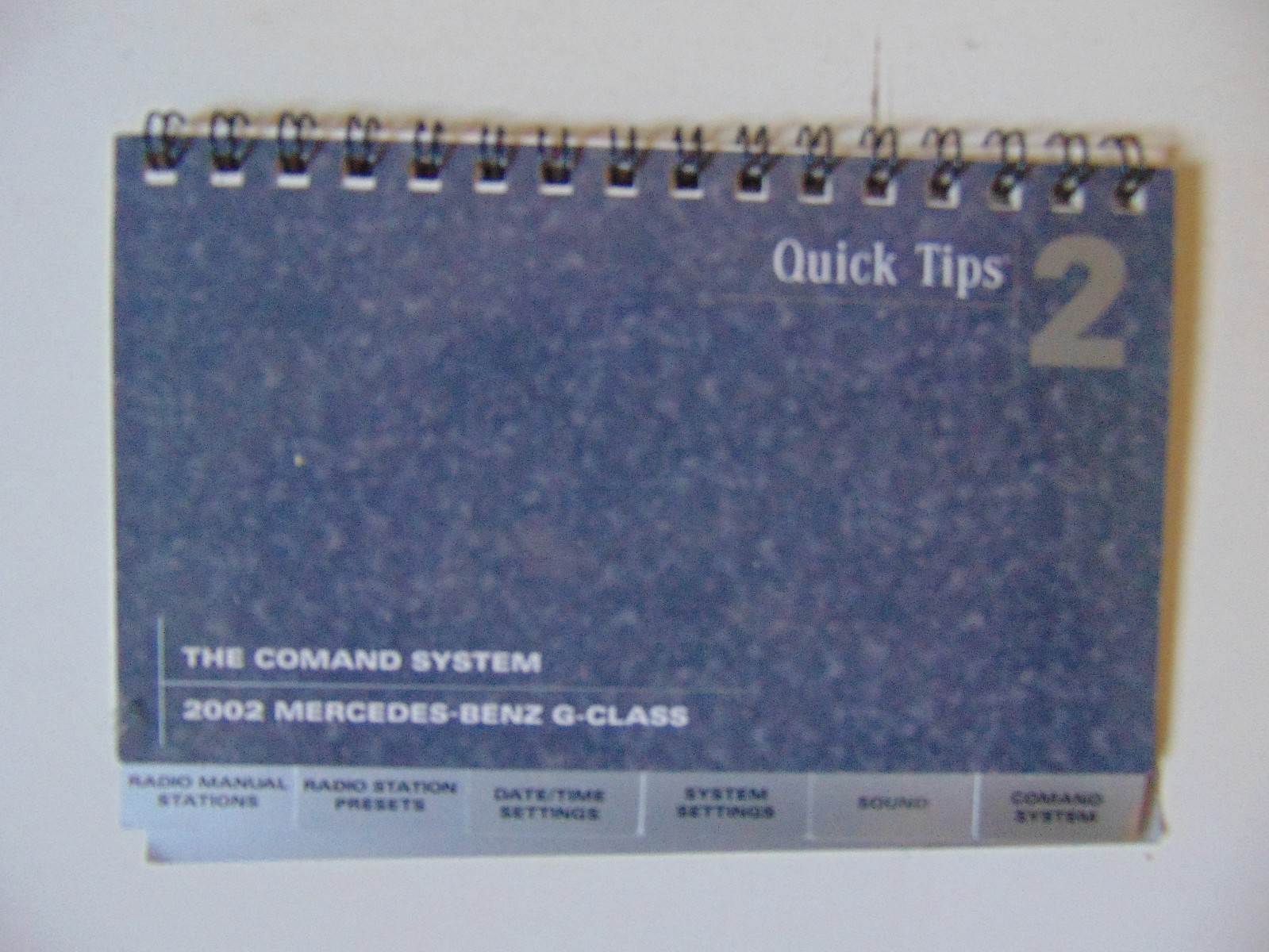 Factory 2002 Mercedes Benz G-Class Quick Tips Command System Booklet Factory 2002 Mercedes Benz G-Class Quick Tips Command System Booklet