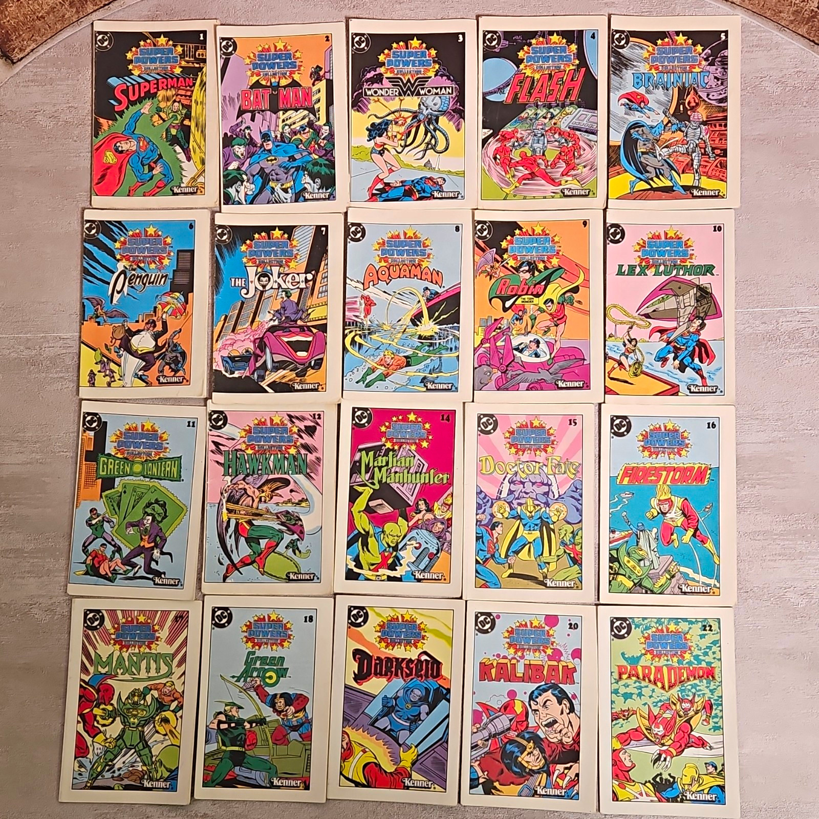 Vintage 1984 Kenner DC Super Powers Mini Comics Lot of 20 Superman Batman Joker Vintage 1984 Kenner DC Super Powers Mini Comics Lot of 20 Superman Batman Joker