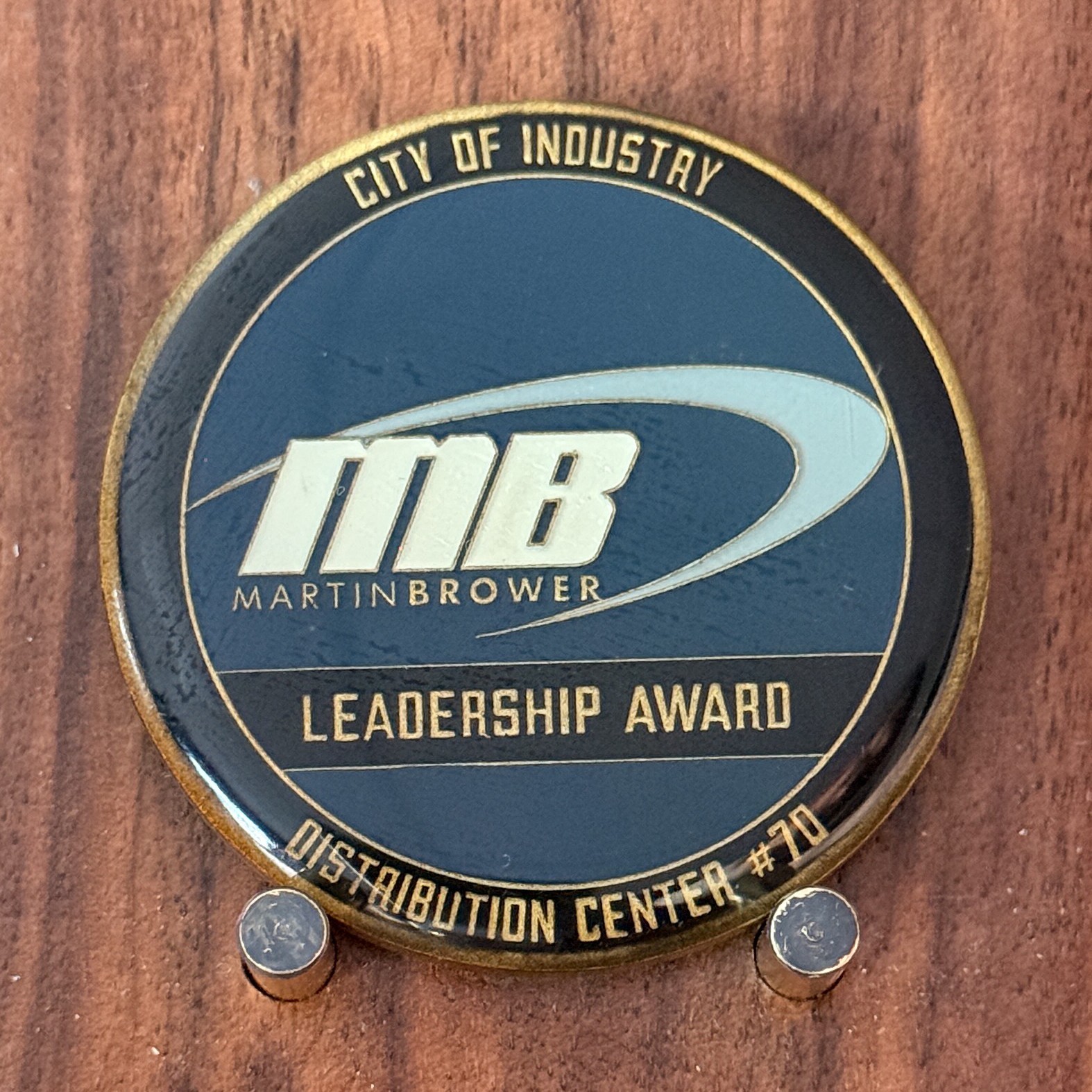 Martin Brower DC#70 City Of Industry Leadership Award Challenge Coin  W#20