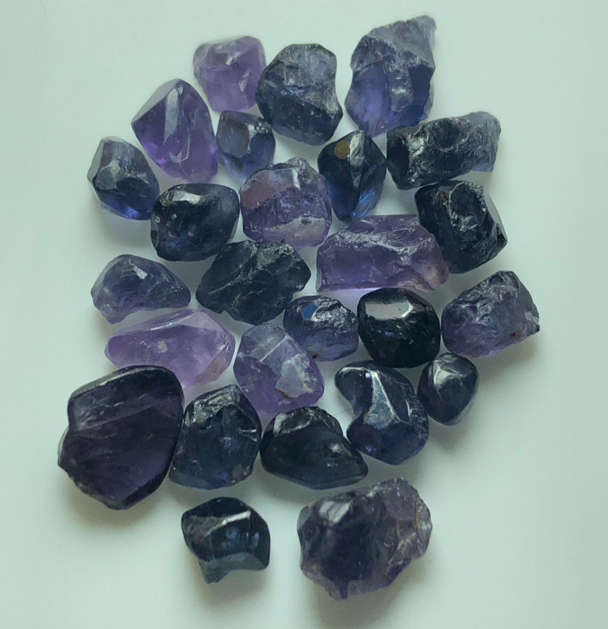 Natural Rough Spinel Crystal Lot 30 Carat Facet Grade Blue Violet Color | Africa Natural Rough Spinel Crystal Lot 30 Carat Facet Grade Blue Violet Color | Africa