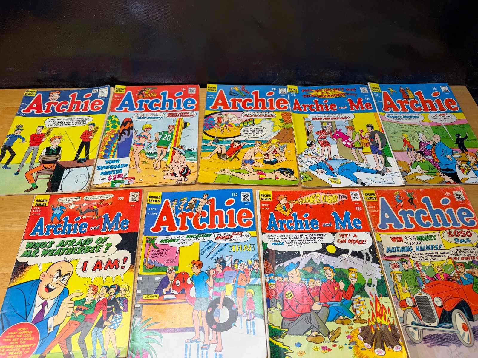 Archie Series & Archie & Me VTG 1960s Comic Lot of 9 Issues Archie Series & Archie & Me VTG 1960s Comic Lot of 9 Issues