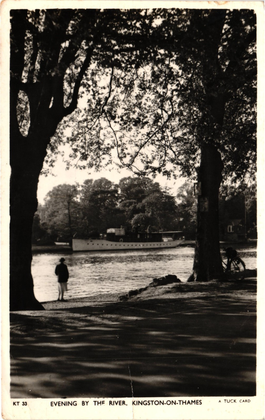 ENGLAND London Kingston-on-Thames River 1957 Real Photo Tuck's Postcard ENGLAND London Kingston-on-Thames River 1957 Real Photo Tuck's Postcard