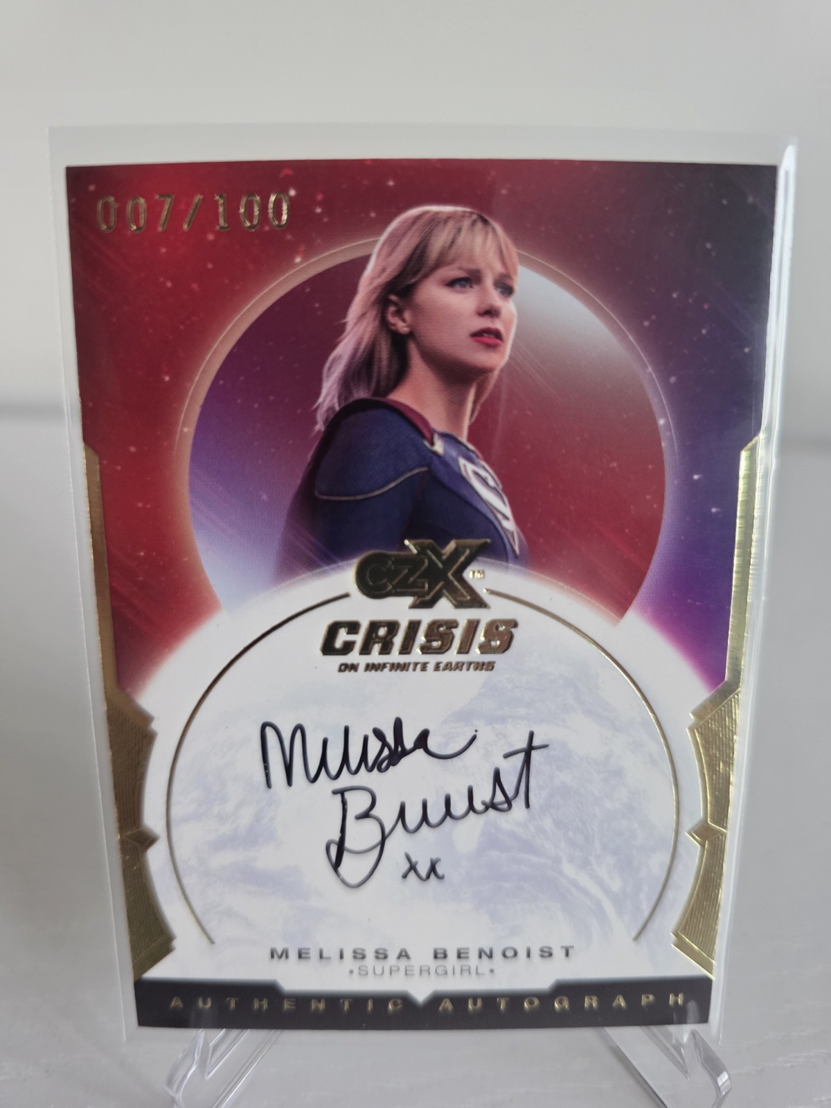 CZX DC Crisis on Infinite Earths Melissa Benoist Supergirl Autograph /100