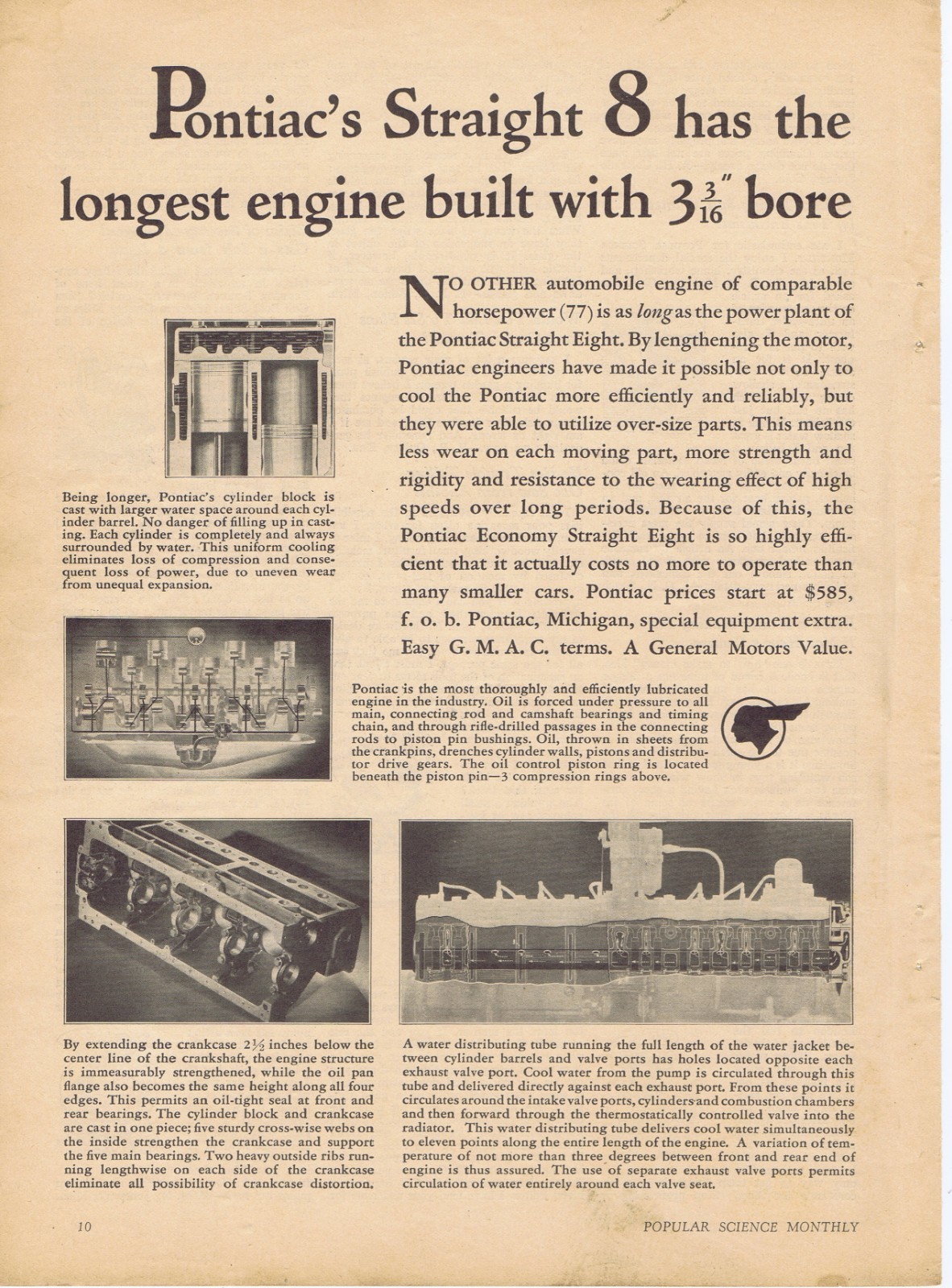 1935 & 1949 Original Ads - PONTIAC'S STRAIGHT 8 & PONTIAC PARTS - 2 ADS 1935 & 1949 Original Ads - PONTIAC'S STRAIGHT 8 & PONTIAC PARTS - 2 ADS