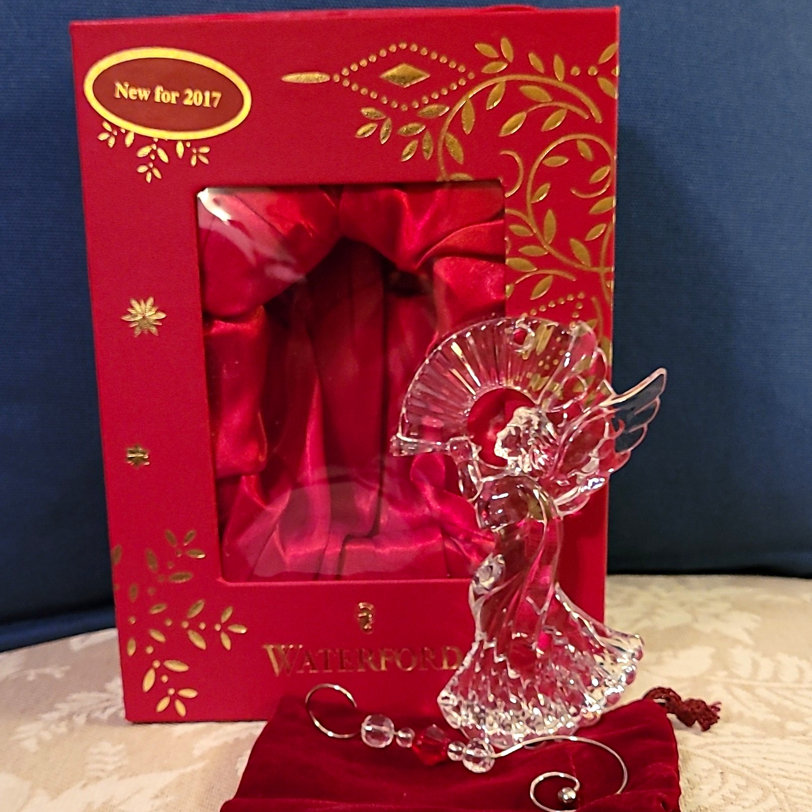 Waterford Crystal 2017 Annual Angel Clear Hanging Christmas Ornament 40023164