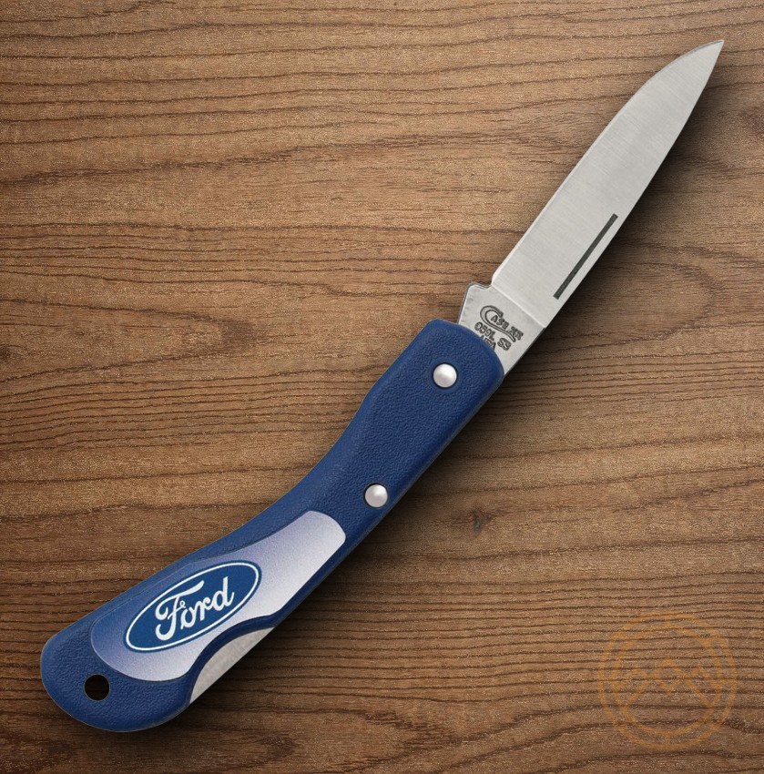 Case XX Ford Mini Folding Knife Satin Stainless Steel Blade Synthetic Handle