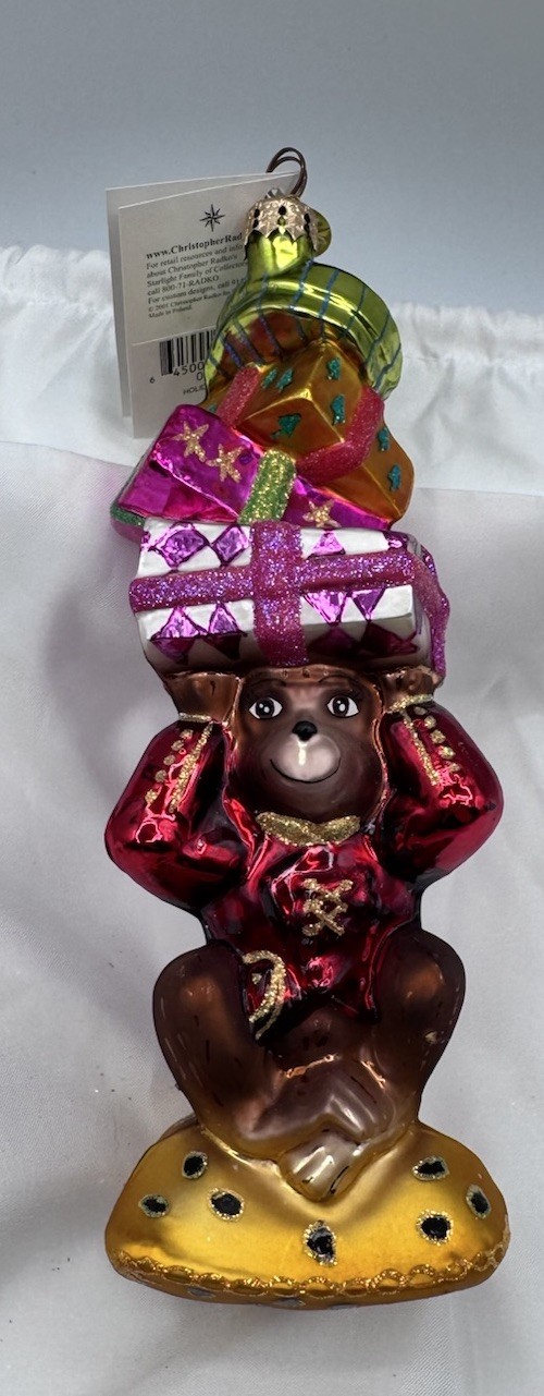 RADKO GUMPS "Holiday Holdup" Ornament- RARE- 7 1/2" tall- RADKO GUMPS "Holiday Holdup" Ornament- RARE- 7 1/2" tall-