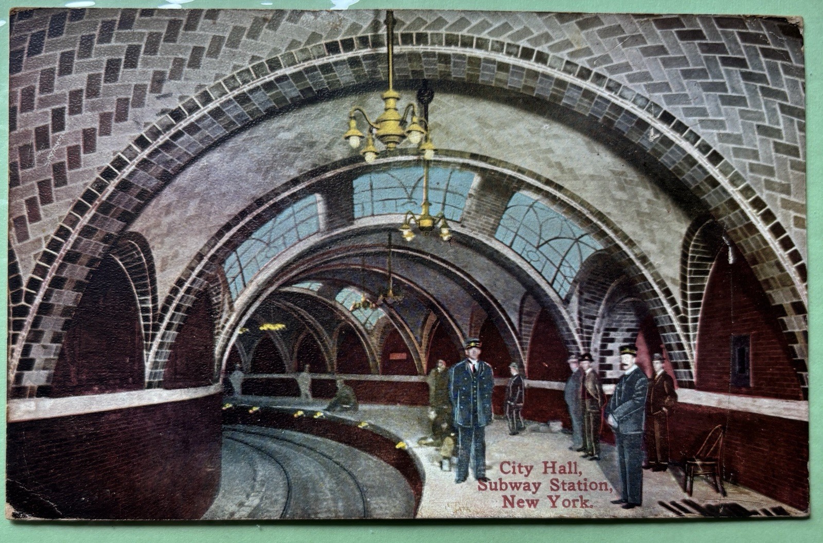1911 COLOR Postcard CITY HALL SUBWAY STATION, NEW YORK NY 1911 COLOR Postcard CITY HALL SUBWAY STATION, NEW YORK NY