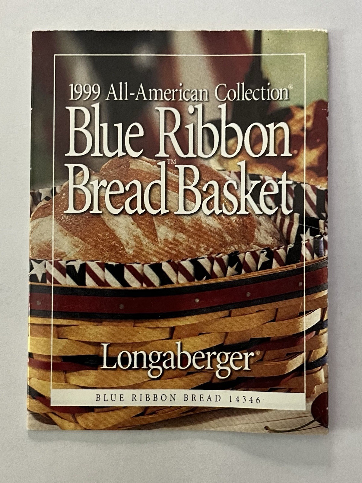 Rare Limited Edition Blue Ribbon Longaberger Bread basket. Perfect Condition. Rare Limited Edition Blue Ribbon Longaberger Bread basket. Perfect Condition.
