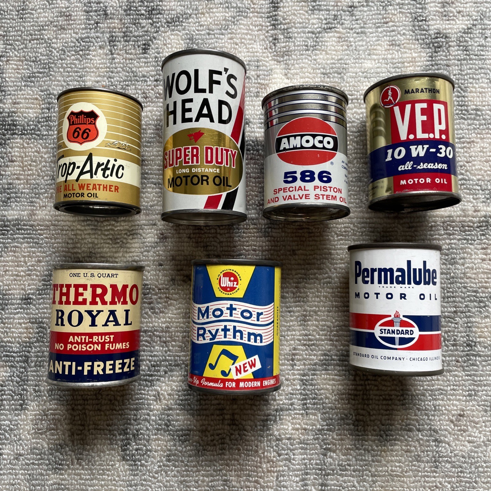 Lot Of 7 Tin Banks Gas Oil Adv Phillips 66, Whiz, Standard, Amoco and Others Lot Of 7 Tin Banks Gas Oil Adv Phillips 66, Whiz, Standard, Amoco and Others