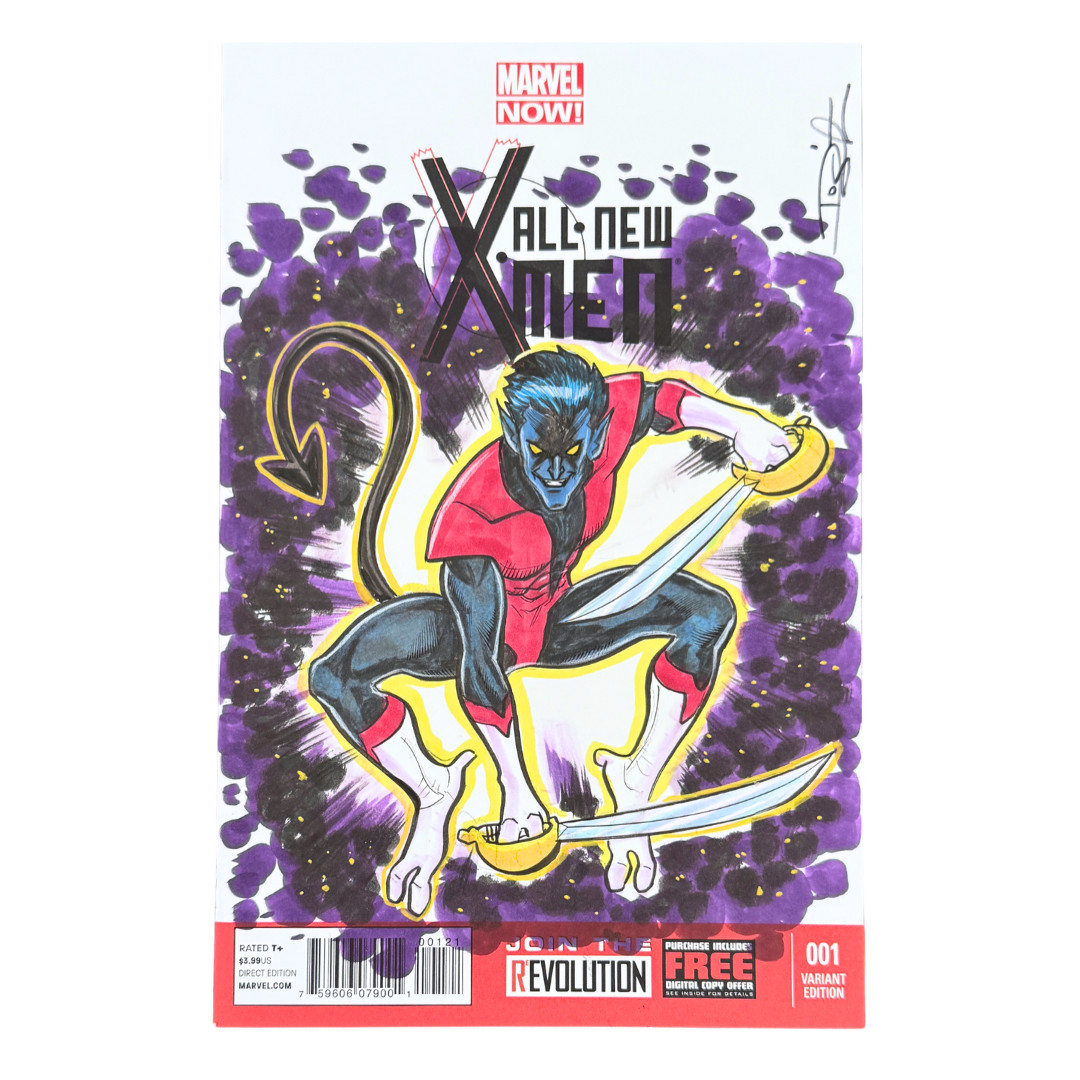 All New X-Men #1 - Blank Variant - Full Nightcrawler Sketch by Dietrich Smith All New X-Men #1 - Blank Variant - Full Nightcrawler Sketch by Dietrich Smith