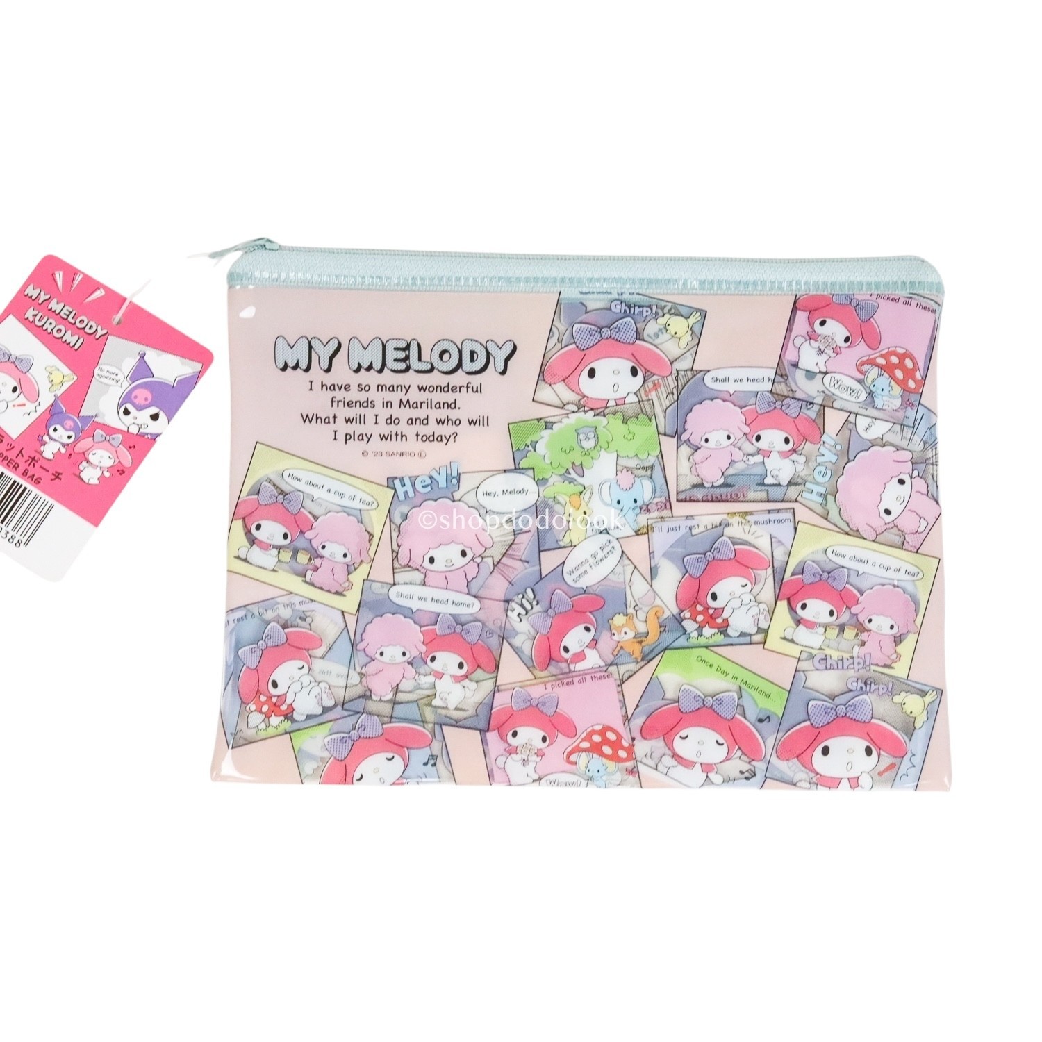 My Melody & Kuromi Multi Flat Vinyl Zipper Pouch Glitter Makeup Case Sanrio Bag My Melody & Kuromi Multi Flat Vinyl Zipper Pouch Glitter Makeup Case Sanrio Bag