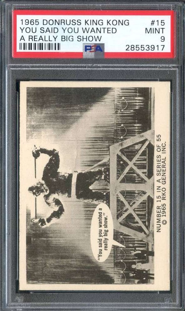 1965 Donruss King Kong #15 Really Big Show PSA 9 *DS16079 1965 Donruss King Kong #15 Really Big Show PSA 9 *DS16079