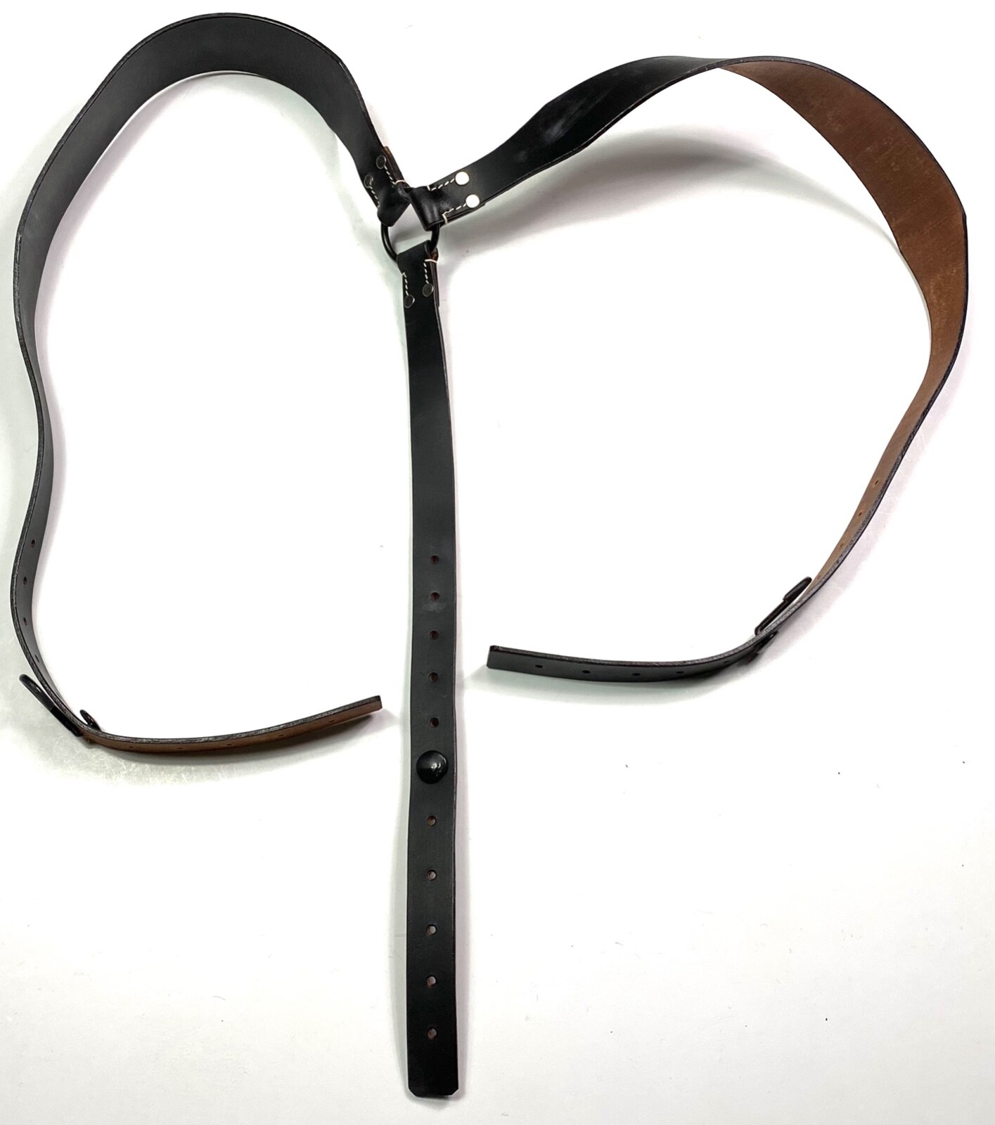 WWI FRENCH LEBEL 1890/92 1914 LEATHER EQUIPMENT Y-STRAPS-BLACK WWI FRENCH LEBEL 1890/92 1914 LEATHER EQUIPMENT Y-STRAPS-BLACK