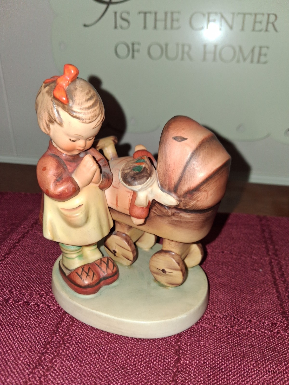 Goebel Hummel W. Germany Doll Mother Figurine #67 Girl Praying by Stroller Goebel Hummel W. Germany Doll Mother Figurine #67 Girl Praying by Stroller