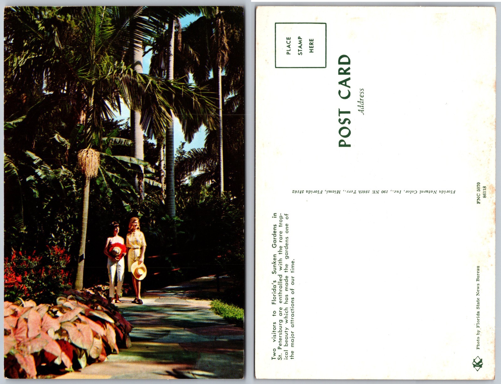Sunken Gardens Postcard Sunken Gardens Postcard