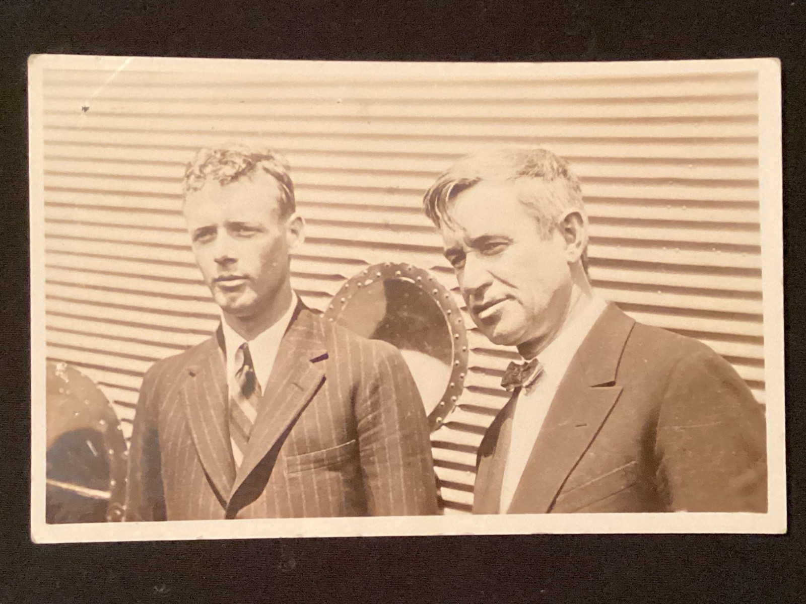 Col. Charles Lindbergh & Will Rogers Real Photo Postcard - Hollywood Snapshots
