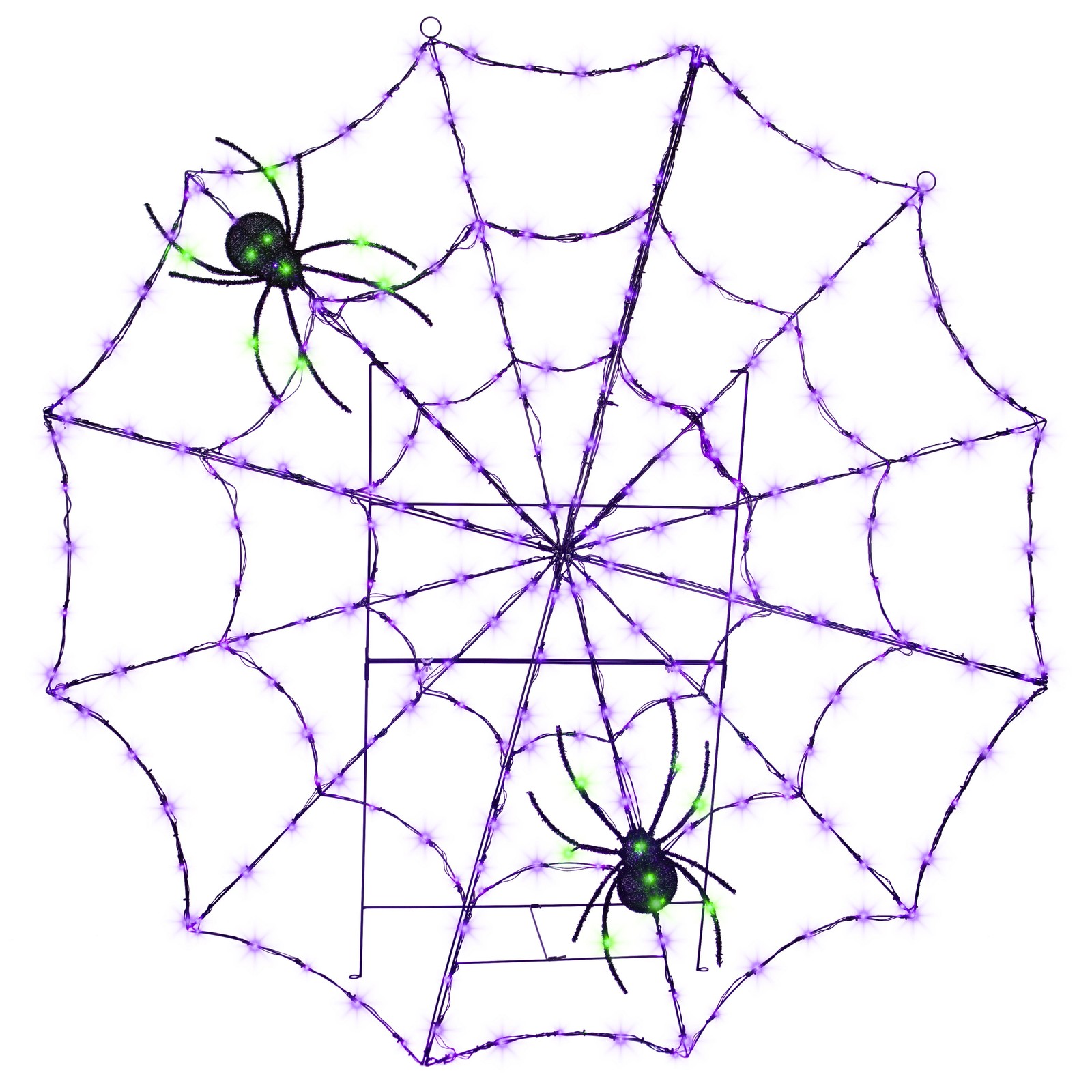 Gemmy Giant LED Spider Web with Green Lit Spider, 69 in Tall, Indoor/Outdoor Gemmy Giant LED Spider Web with Green Lit Spider, 69 in Tall, Indoor/Outdoor