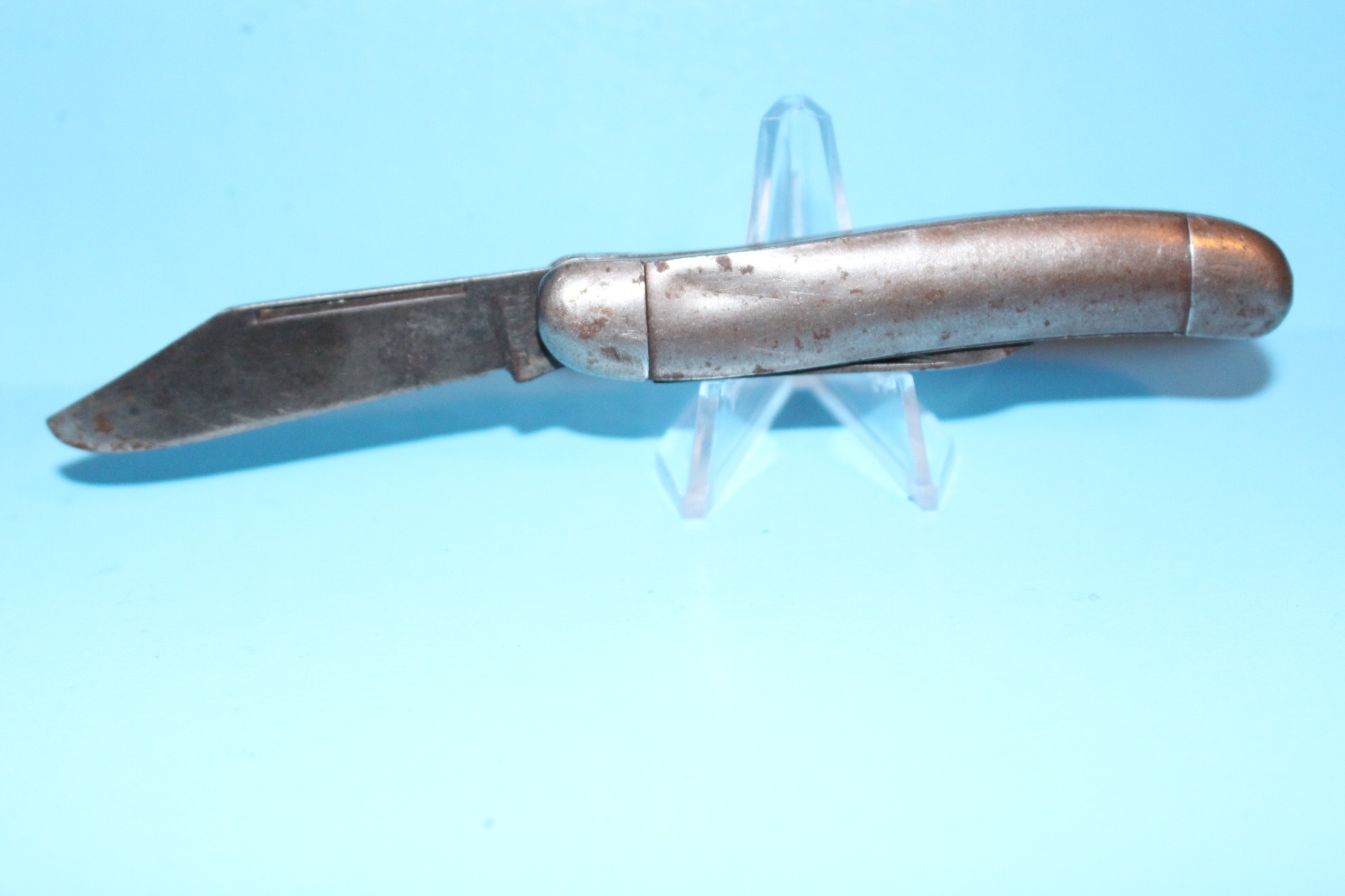 VINTAGE HAMMER BRAND 2 BLADE POCKET KNIFE MADE IN USA SILVER VINTAGE HAMMER BRAND 2 BLADE POCKET KNIFE MADE IN USA SILVER