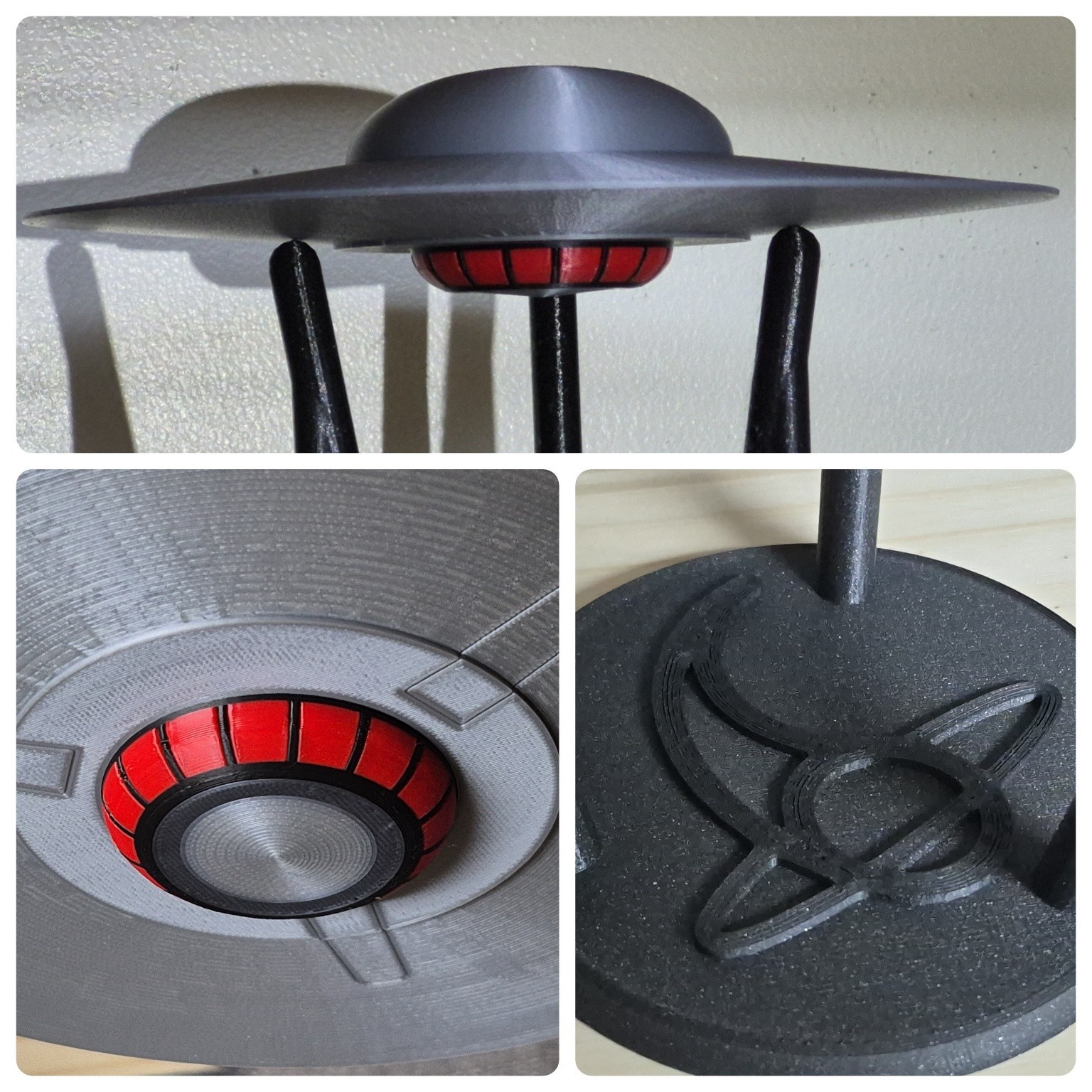 C-57D UFO/Flying Saucer (from Forbidden Planet) - Silver - In Flight - Large C-57D UFO/Flying Saucer (from Forbidden Planet) - Silver - In Flight - Large