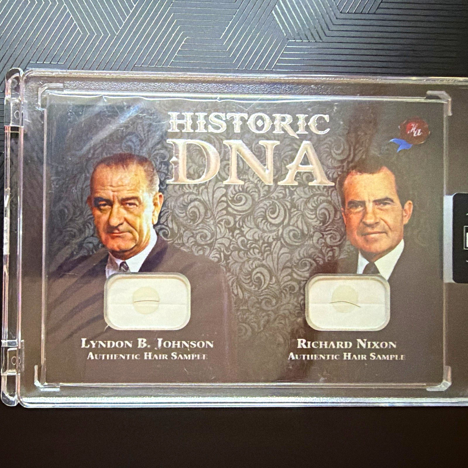 Historic Autographs 2021 Historic DNA Nixon & Johnson Dual DNA Card 050/102