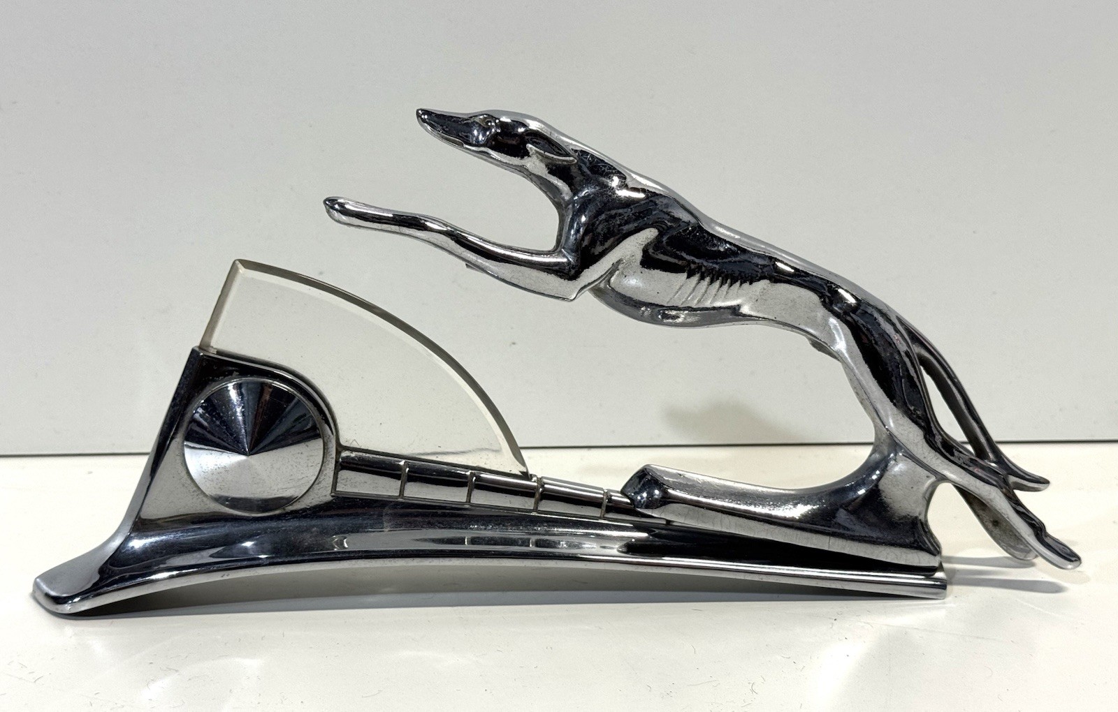 Vintage Antique Chrome Greyhound Dog Car Mascot Hood Ornament As Is For Repair Vintage Antique Chrome Greyhound Dog Car Mascot Hood Ornament As Is For Repair