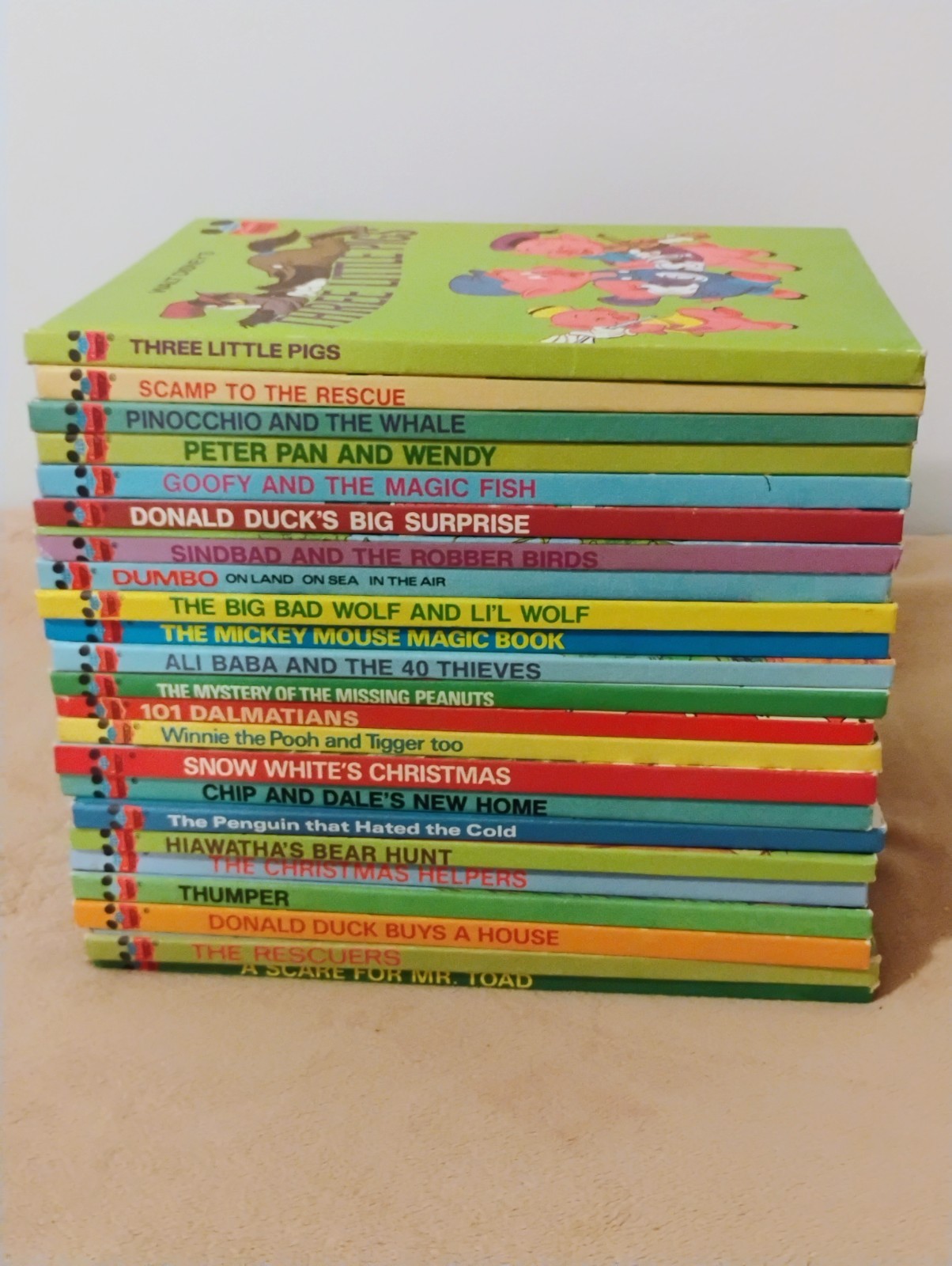 VTG 1970s Walt Disney Book Club Edition Hardcover Children's books lot of 23