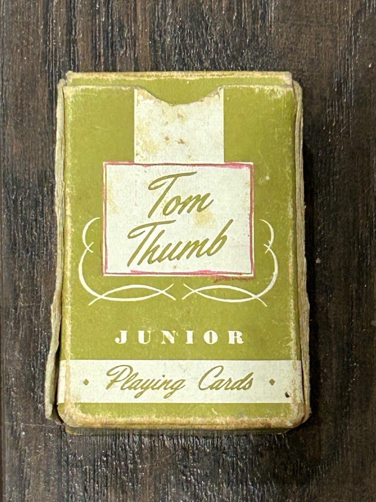 VTG TOM THUMB JUNIOR PLAYING CARDS GREEN W/BLACK HORSE COMPLETE ARRCO DECK
